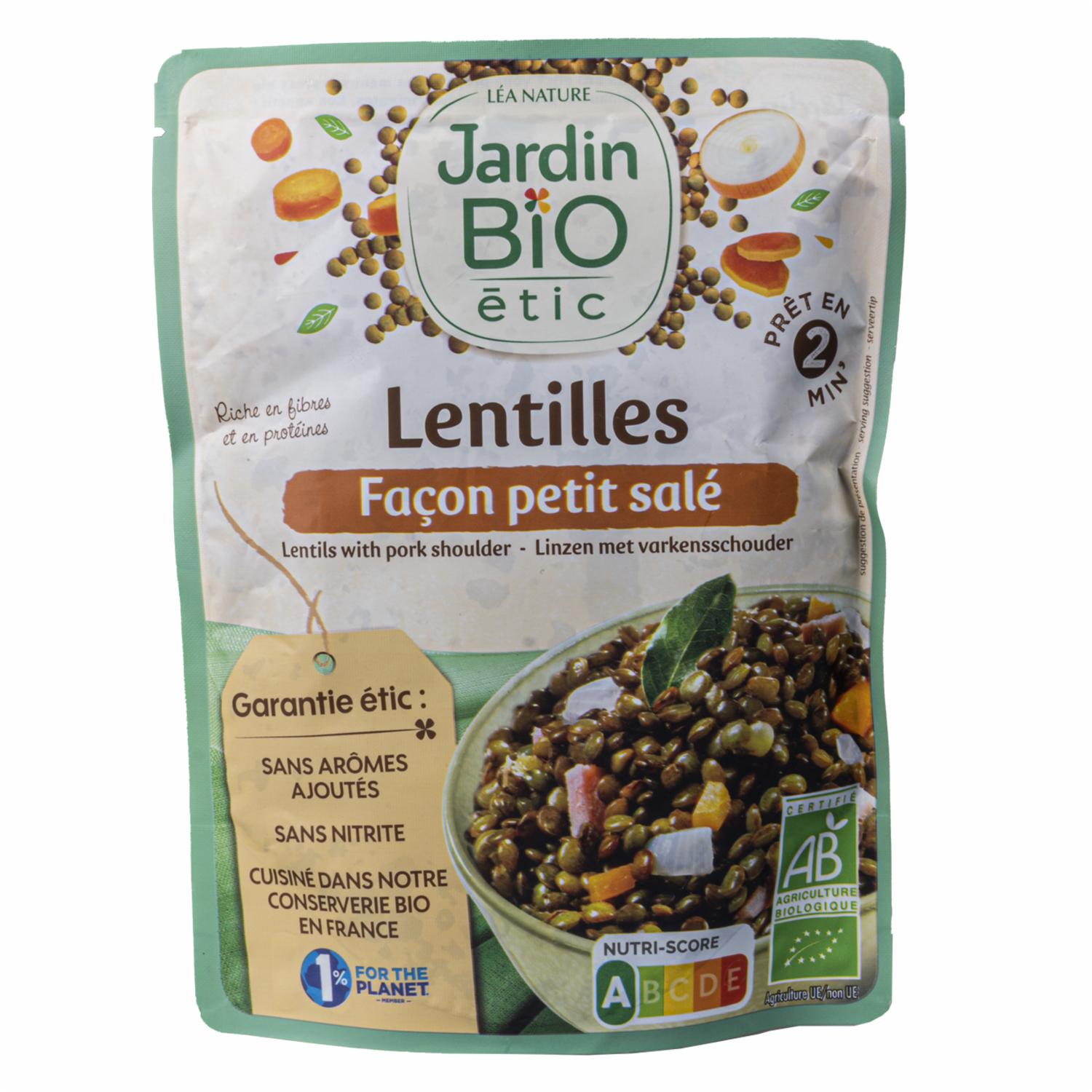 Lentejas Pequeñas Saladas JARDIN BIO 250 G