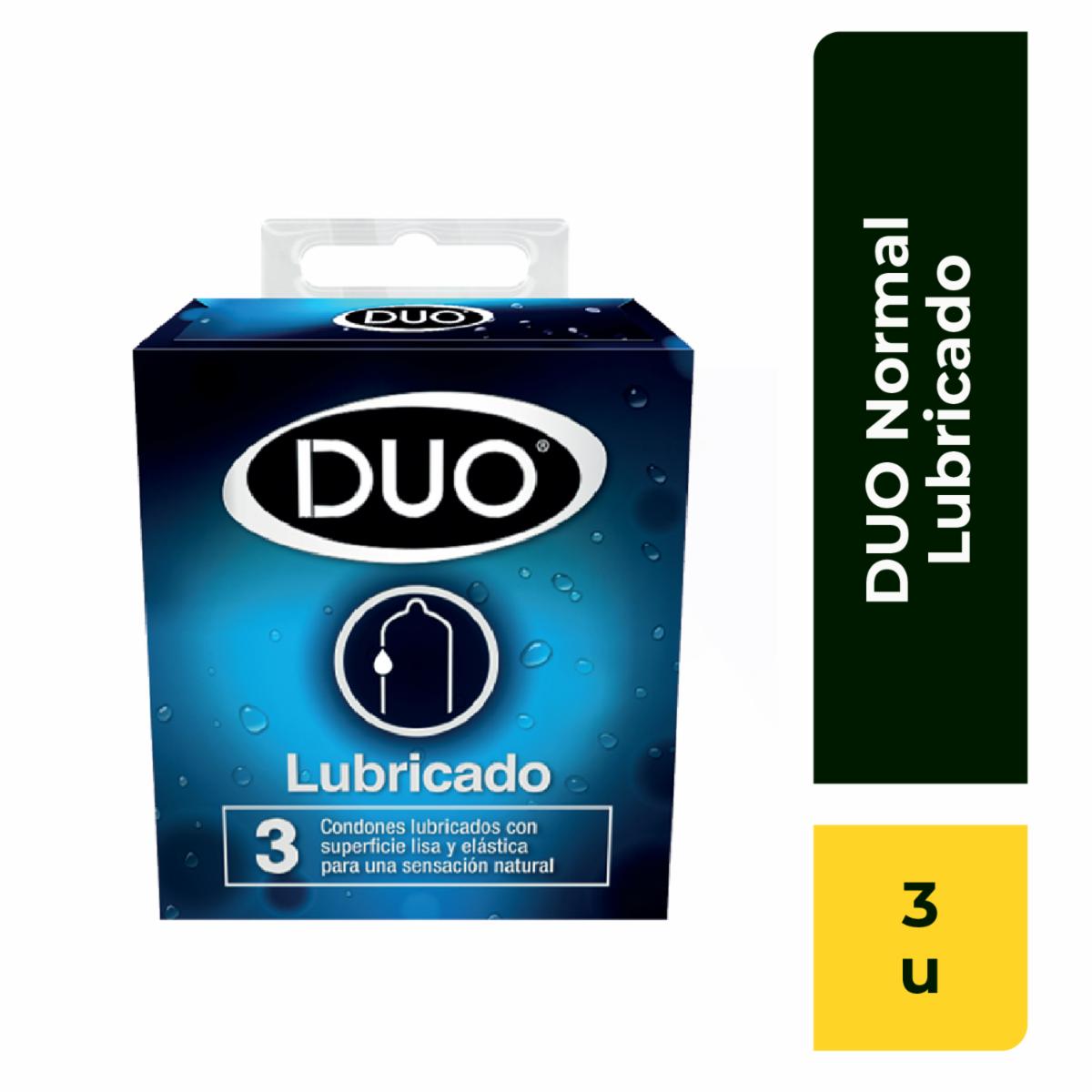 Condones Normal Lubricado DUO X 3 Unidades
