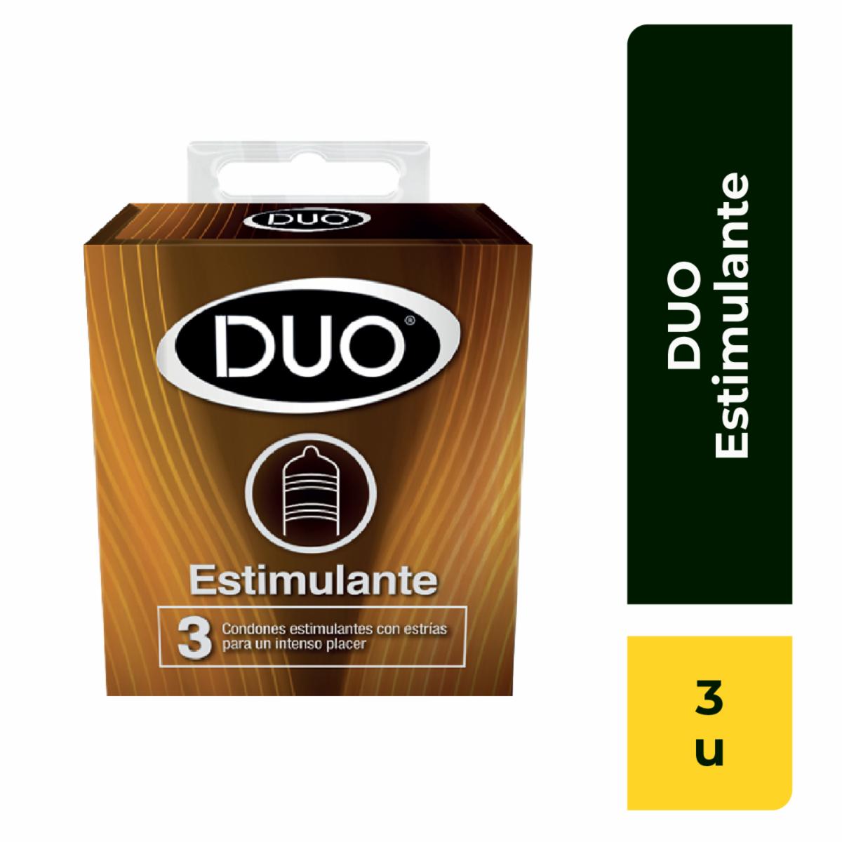 Condones Estimulantes Con Estrías DUO X 3 Unidades