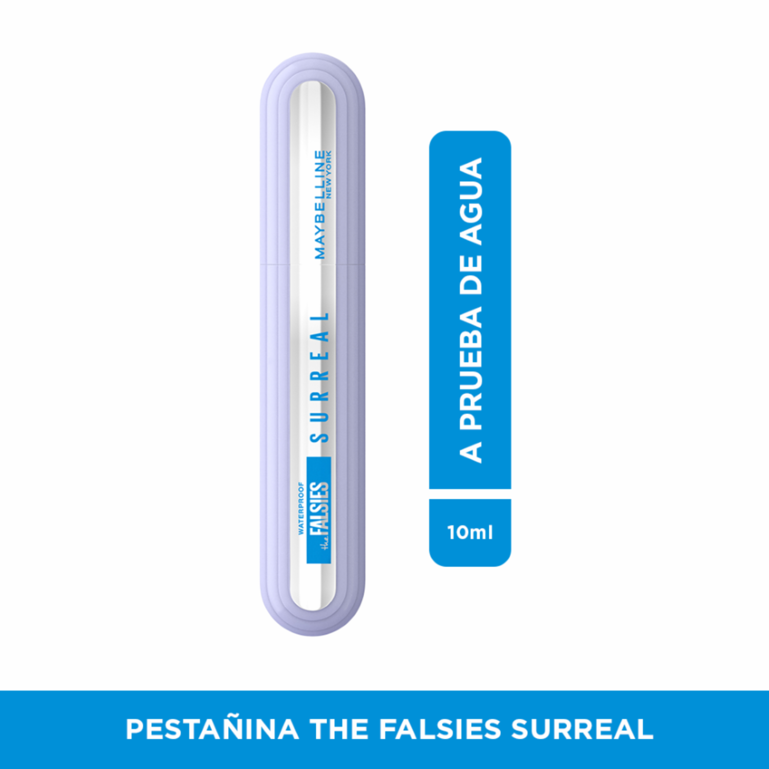 Máscara De Pestañas The Falsies Surreal Black A Prueba De Agua MAYBELLINE NEW YORK 10 Ml