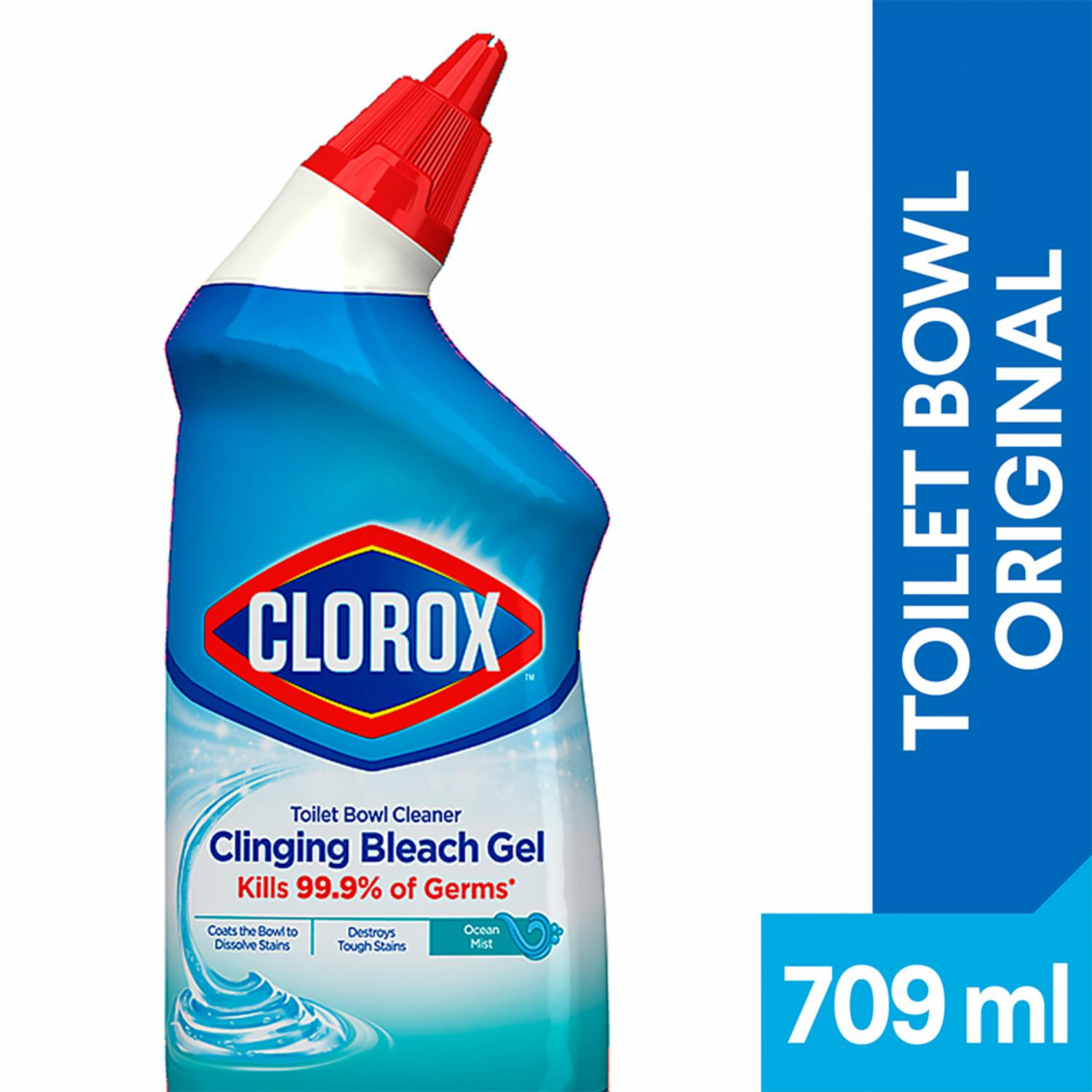 Limpiador Para Inodoros Con Cloro En Gel Aroma Ocean Mist CLOROX 709 Ml