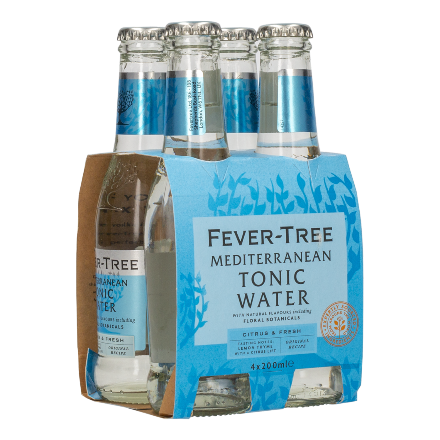 Agua Tónica 4Pack Mediterranean FEVER-TREE 4 X 200 Ml