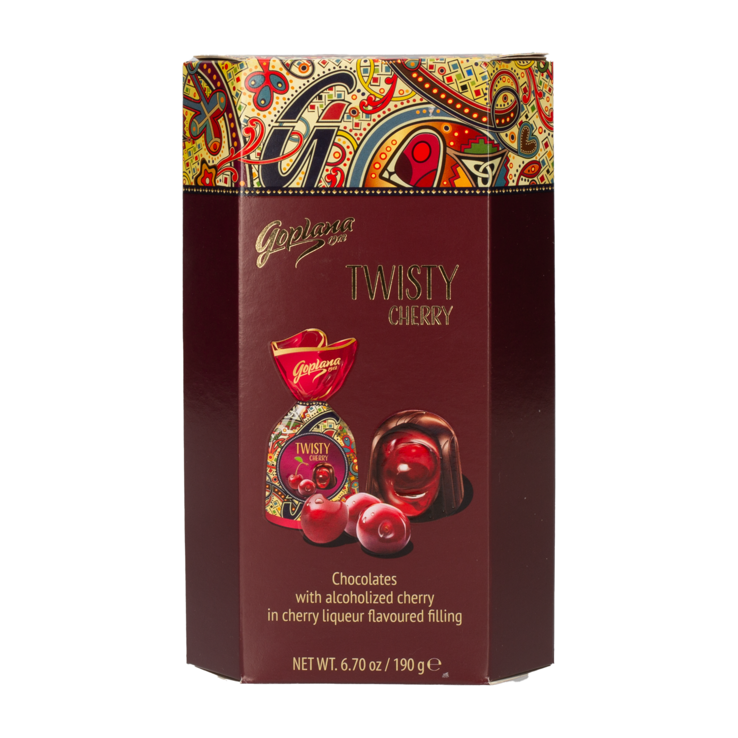 Bombones De Chocolate Twisty Y Cerezas GOPLANA De 190 Gr