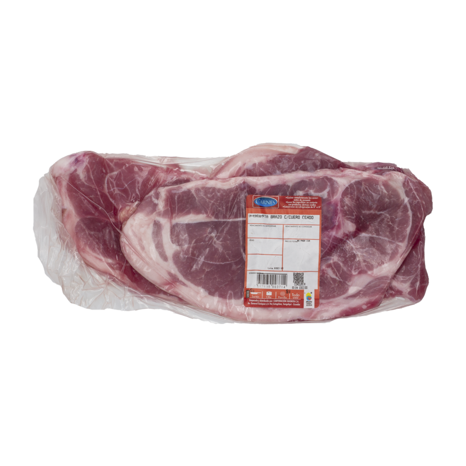 Chuleta Brazo Con Cuero De Cerdo SUPERCARNES Al Peso