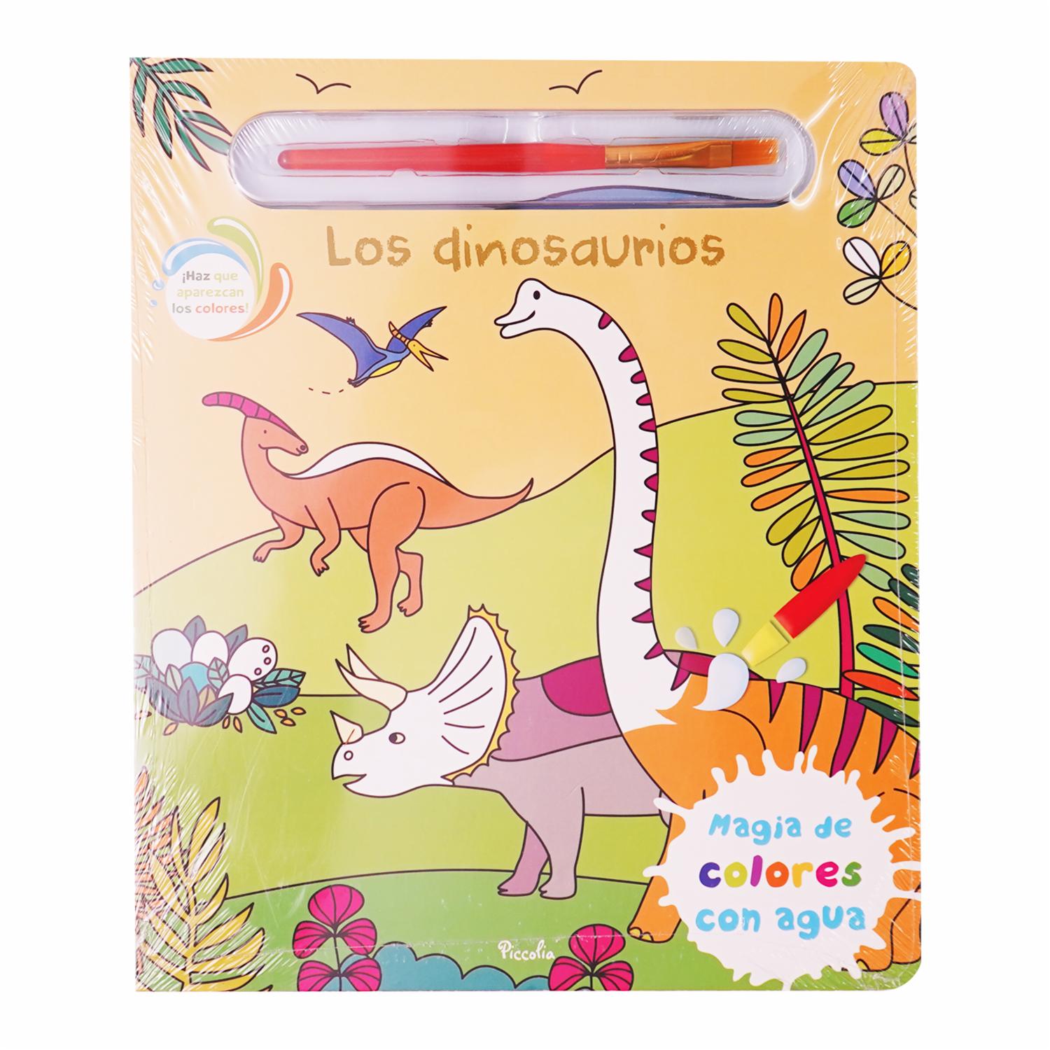 Libro Los Dinosaurios Magia De Los Colores SILVER DOLPHIN 25 Páginas