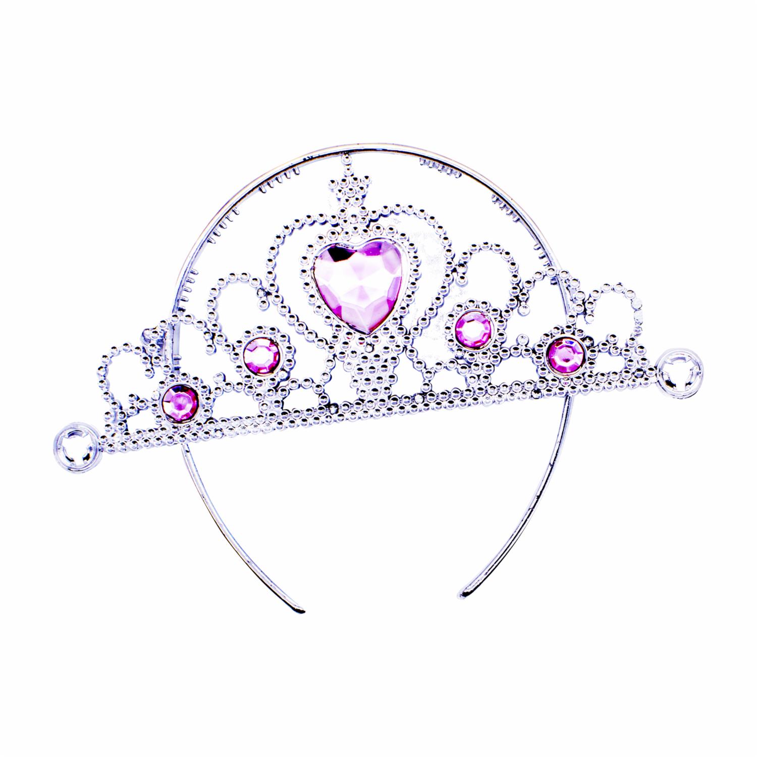 Corona De Cumpleaños Para Niña Sweet 16 - Kit Con Corona, Cinturón Y Aguja De Perlas, Rosa Brillante