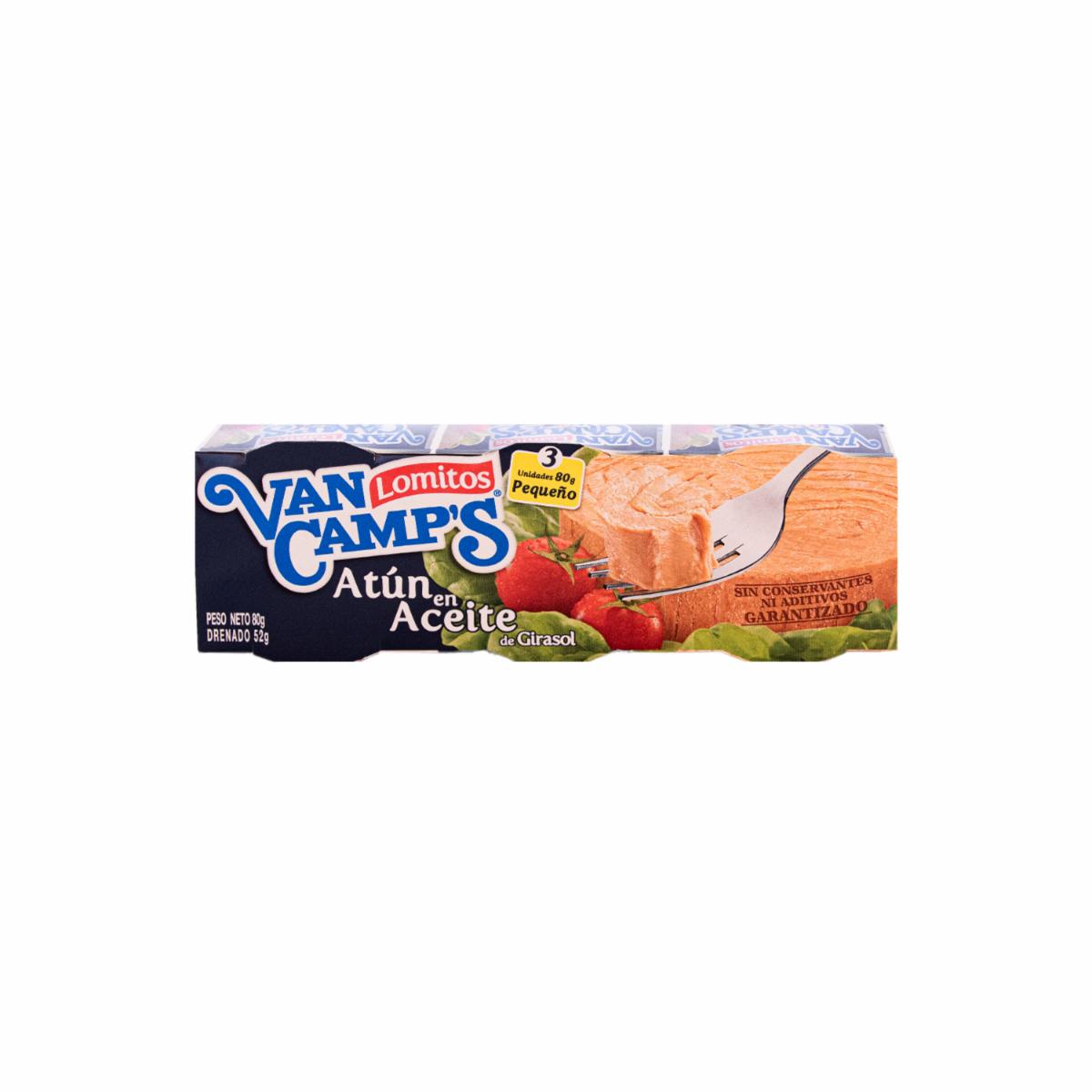 Atún Lomitos En Aceite De Girasol Con Abre Fácil VAN CAMP´S 3 X 80 G