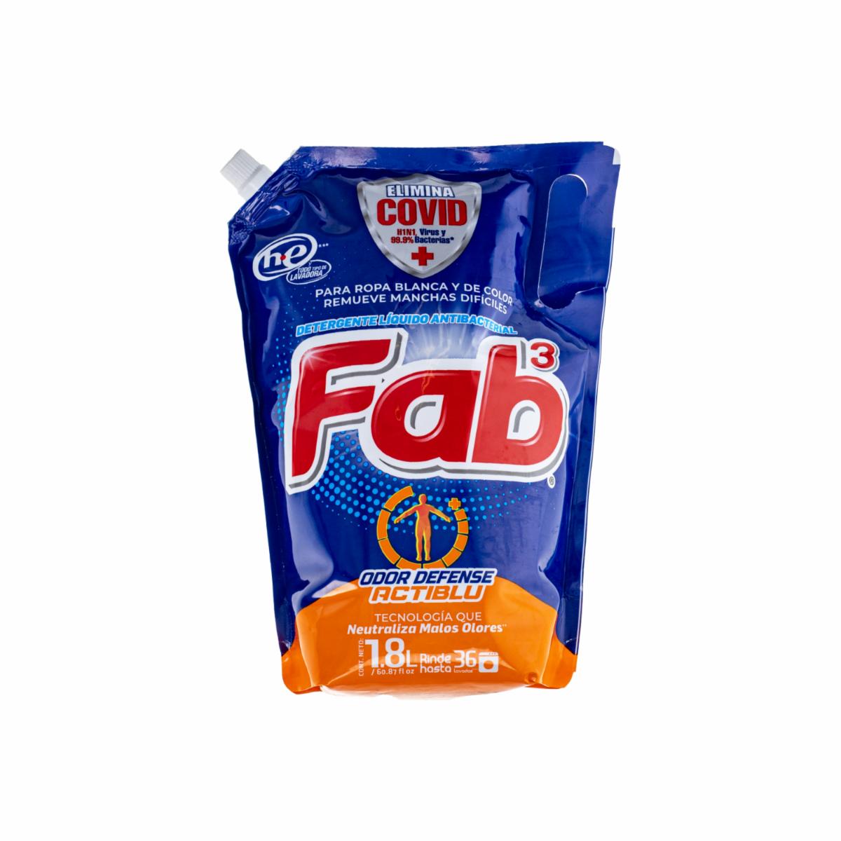 Detergente Líquido Color Defense Doy Pack FAB 1800 Ml