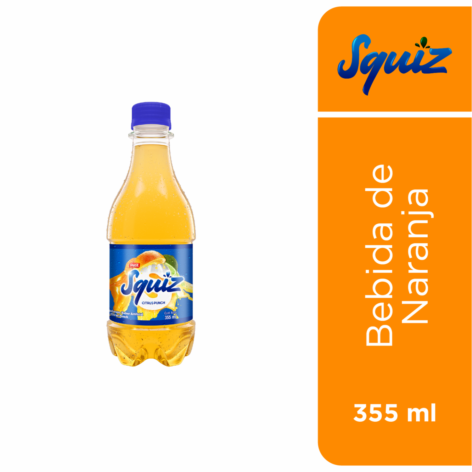 Bebida Gaseosa Sabor A Naranja SQUIZ 355 Ml