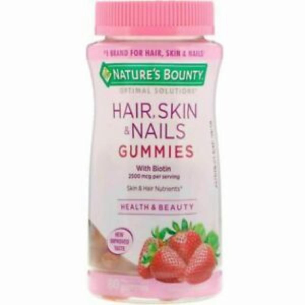 Gomitas De Biotina Sabor Fresa NATURE’S BOUNTY X 80 Uds