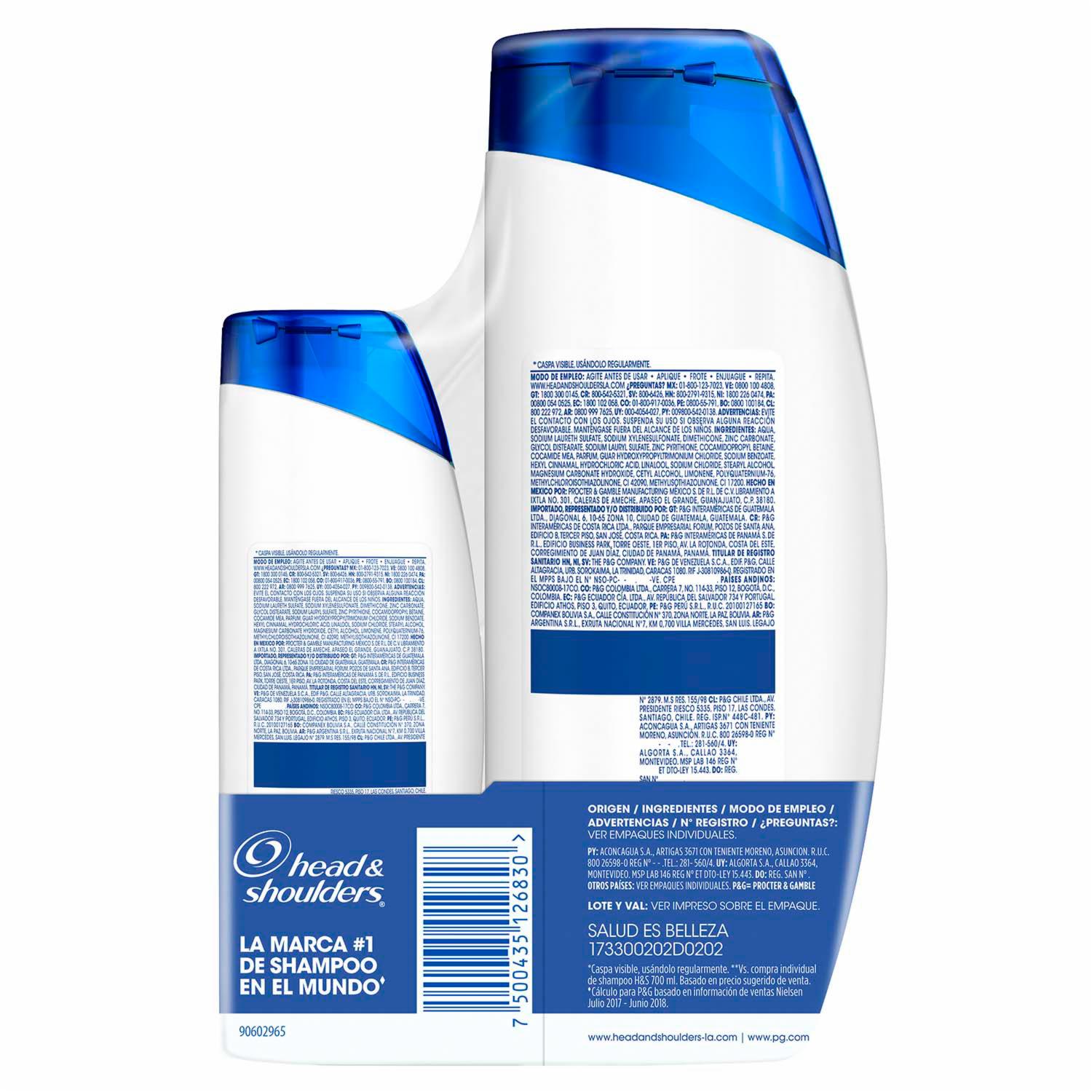Shampoo De Cabello Suave Y Manejable HEAD & SHOULDERS Unidad