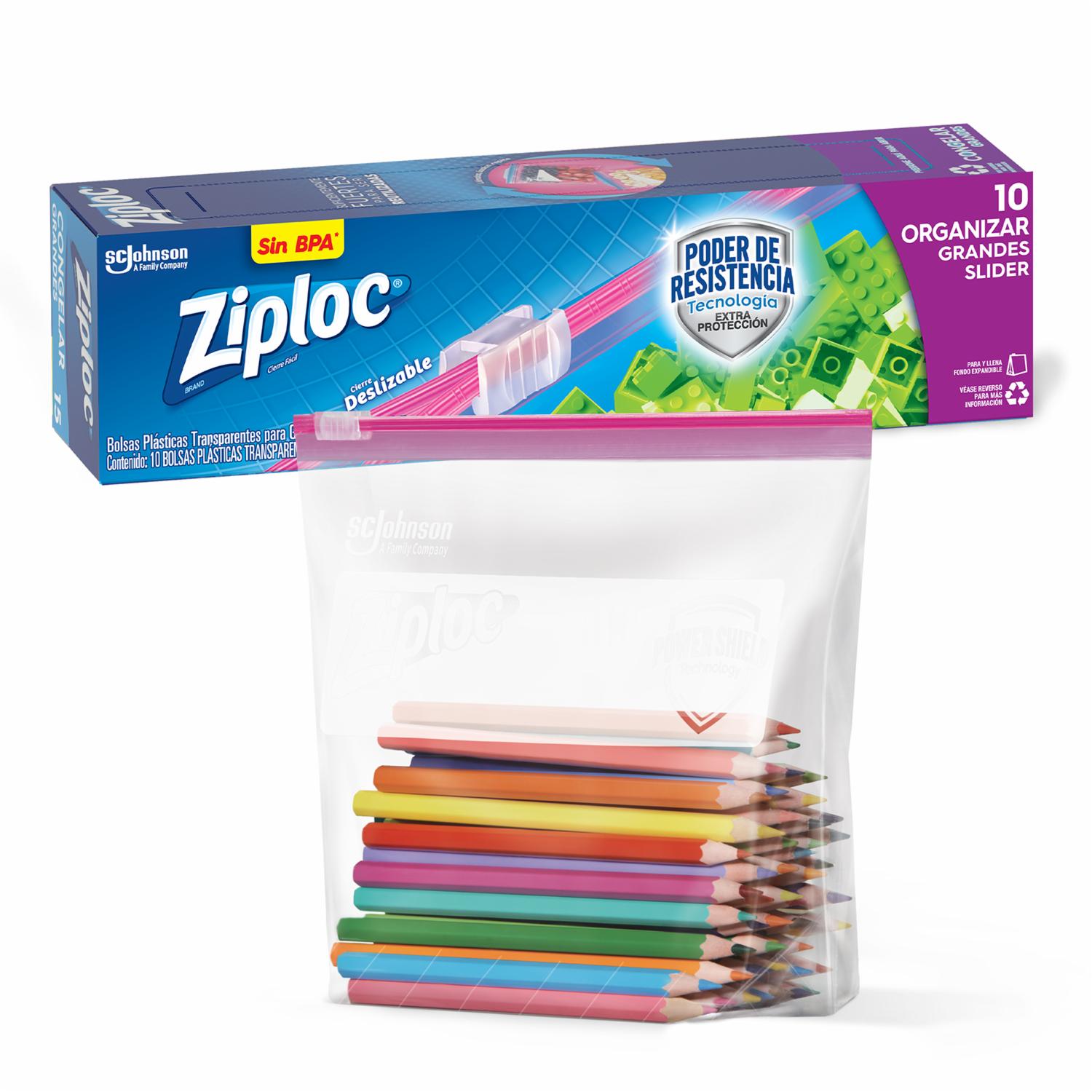 Fundas Cierra Fácil Guardar Grande ZIPLOC X 10 Uds