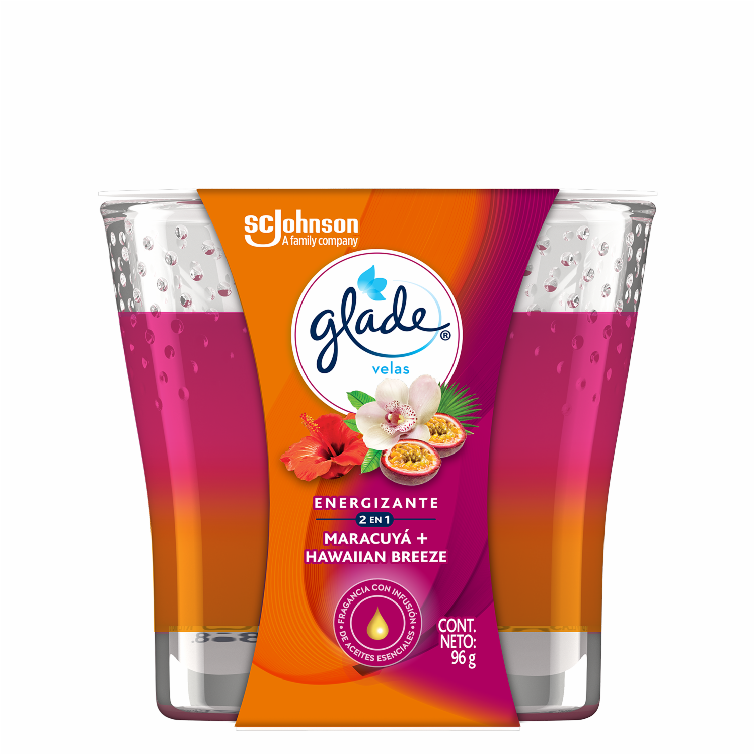 Vela Aromatizante Maracuyá Hawaiian Breeze GLADE 96 G