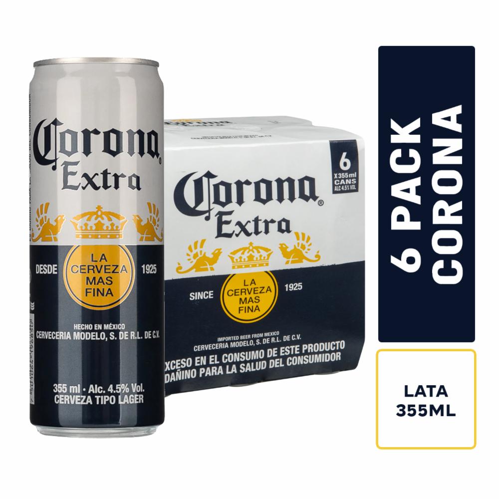 Cerveza En Lata  Six Pack Corona 6×355 Ml