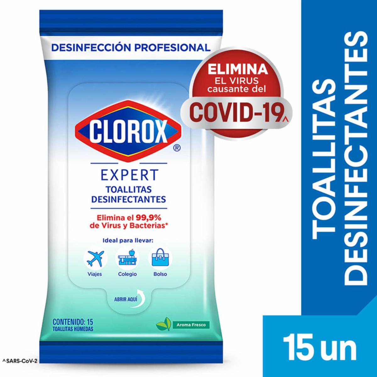 Toallitas Desinfectantes Expert Aroma Freso Flowpack CLOROX Flowpack X15 Uds