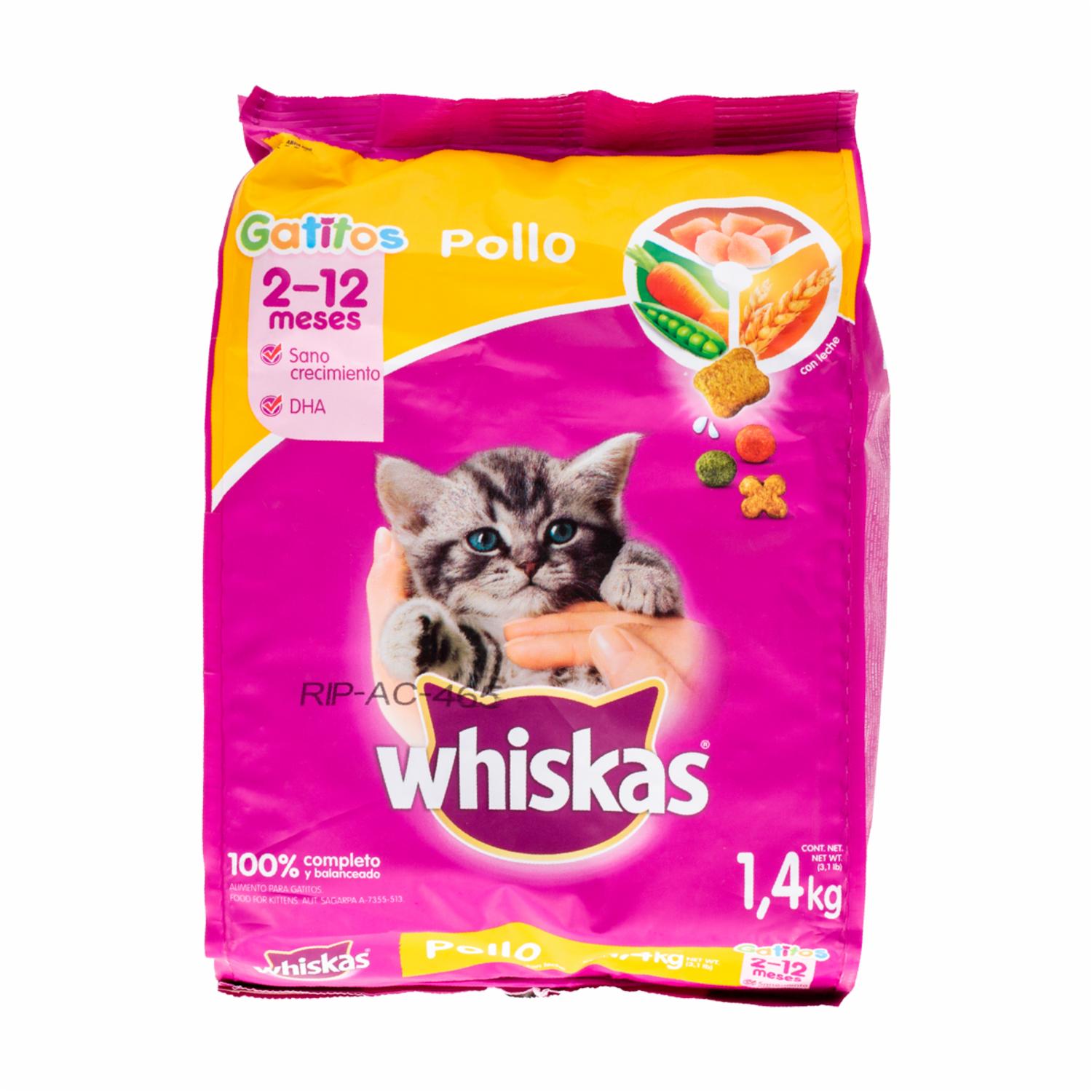 Alimento Para Gatitos Sabor A Pollo WHISKAS 1400 G