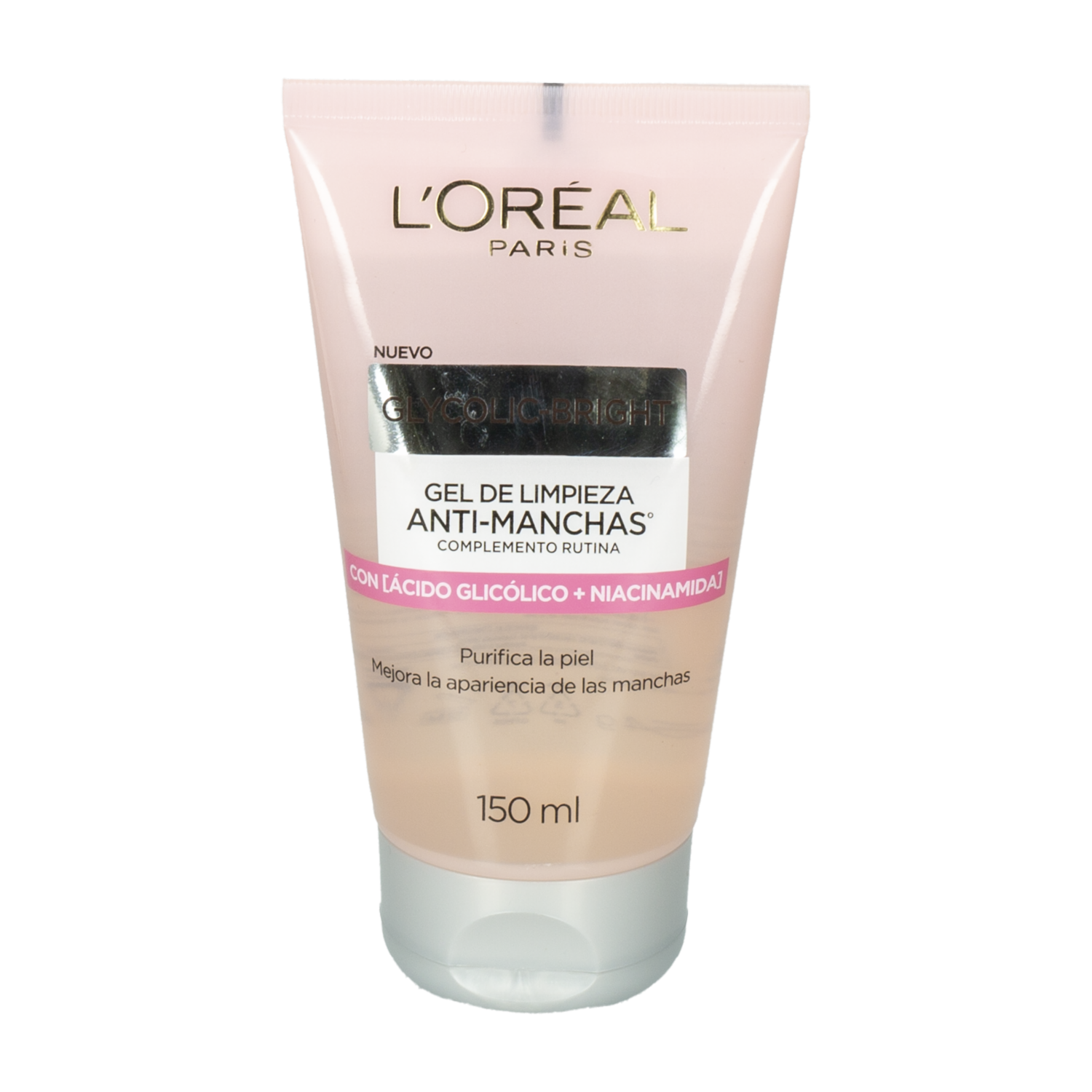 Limpiador Facial En Gel Glycolic Bright- Antimanchas Ácido Glicólico y Niacinamida L’ORÉAL KIDS 150 Ml