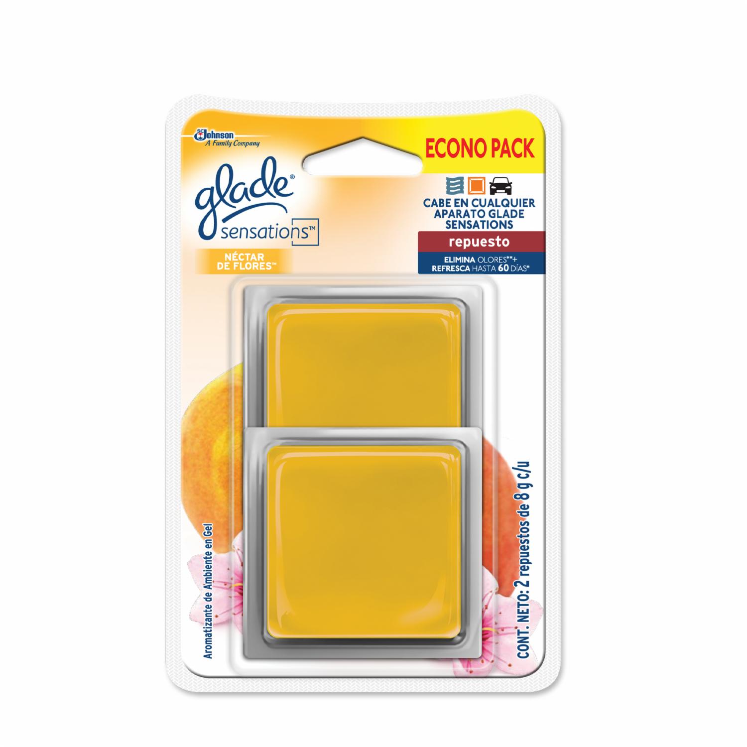 Repuesto Desodorante Ambiental Sensations Néctar Flores GLADE 2 X 8 G