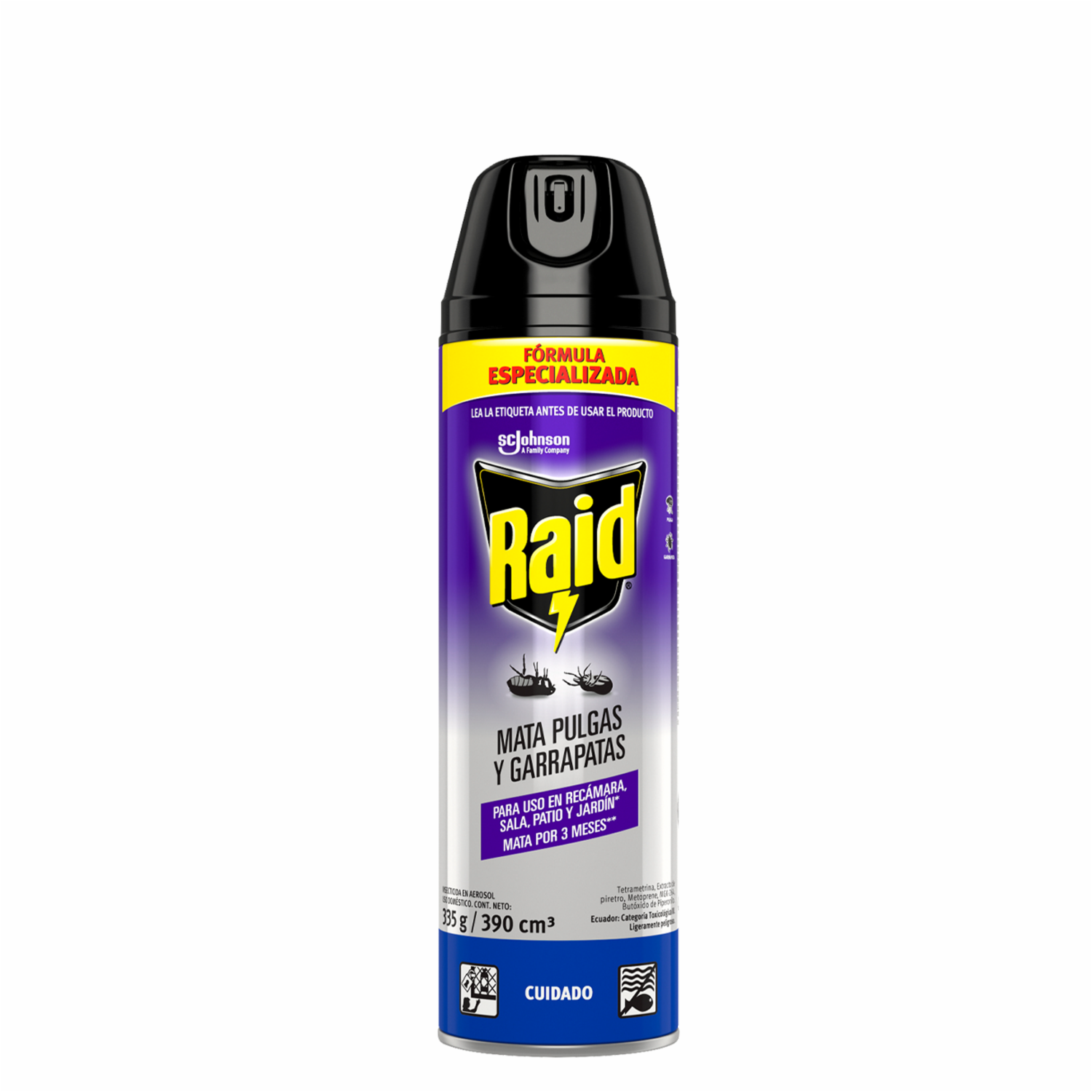 Insecticida Anti Pulgas en Aerosol RAID 390 Ml