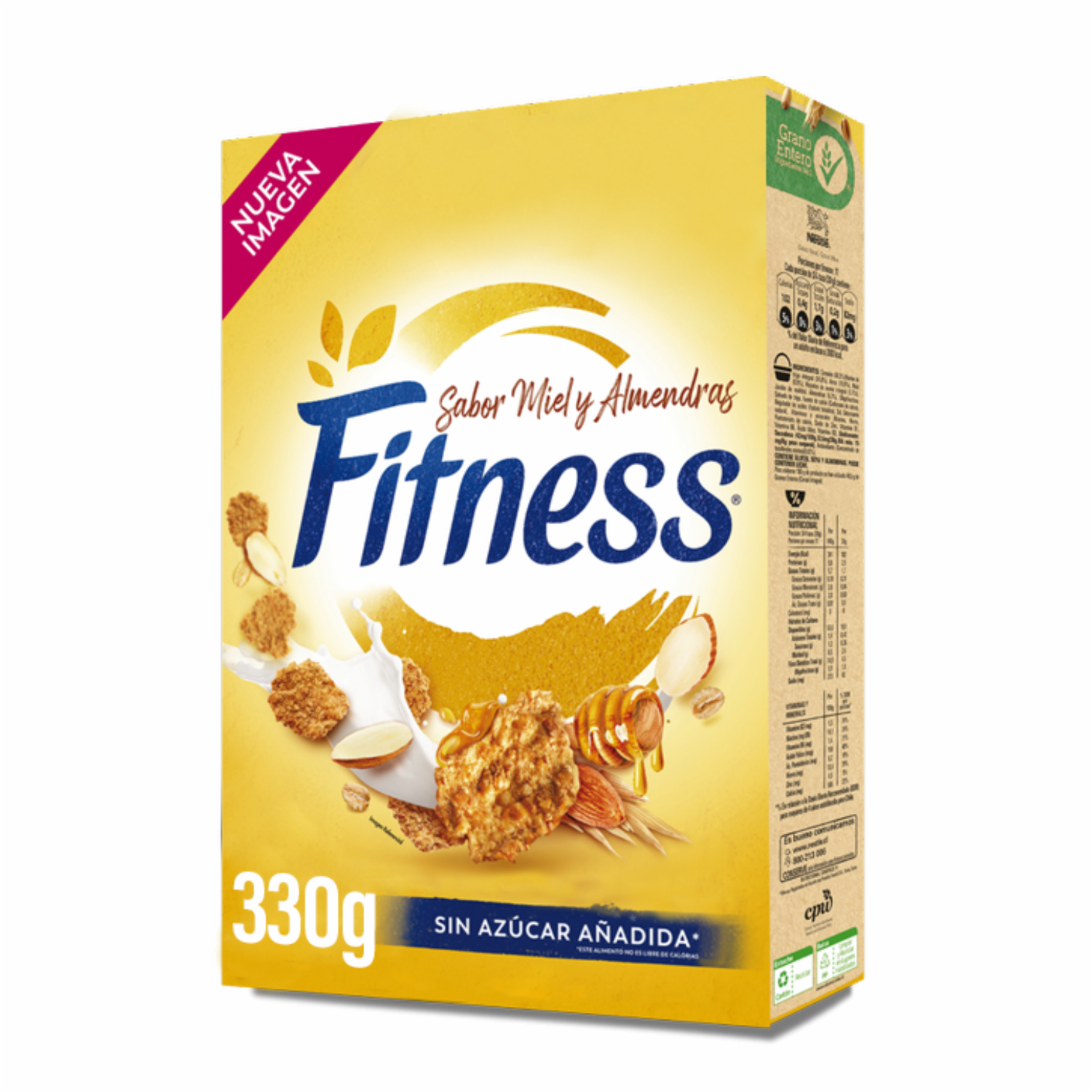 Cereal Hojuelas Sin Azúcar Sabor A Miel Y Almendras NESTLÉ FITNESS 330 G