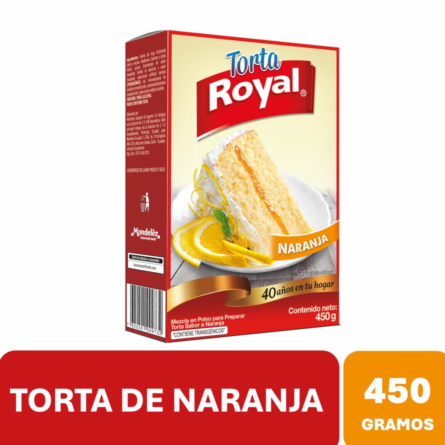 Torta De Naranja Mezcla Para Preparar ROYAL 450 G