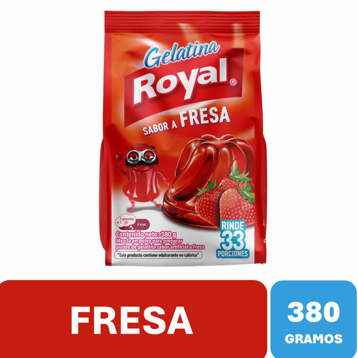 Gelatina Sabor A Fresa ROYAL 380 G