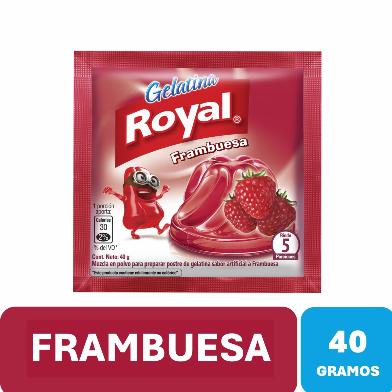 Gelatina Sabor Frambuesa ROYAL 40 G