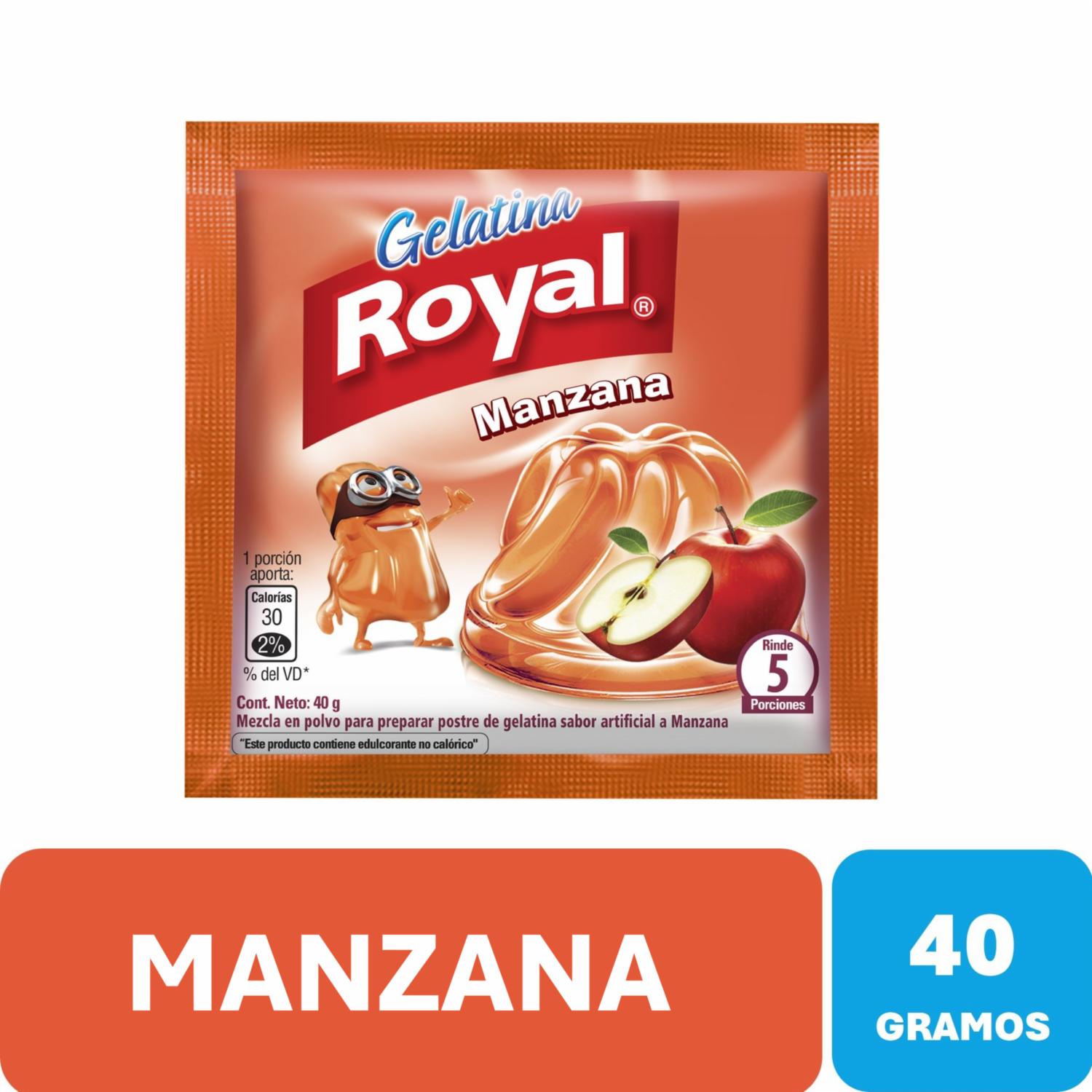 Gelatina Sabor Manzana ROYAL 40 G