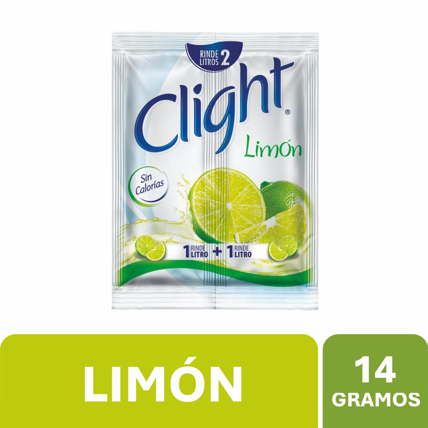 Bebida En Polvo Sabor  A Limón CLIGHT 14 G