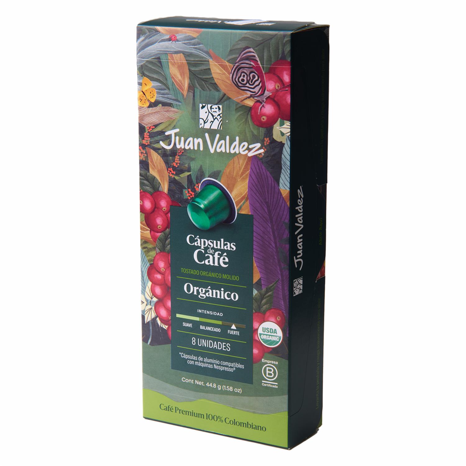 Café En Cápsulas Orgánico JUAN VALDEZ 44.80 G
