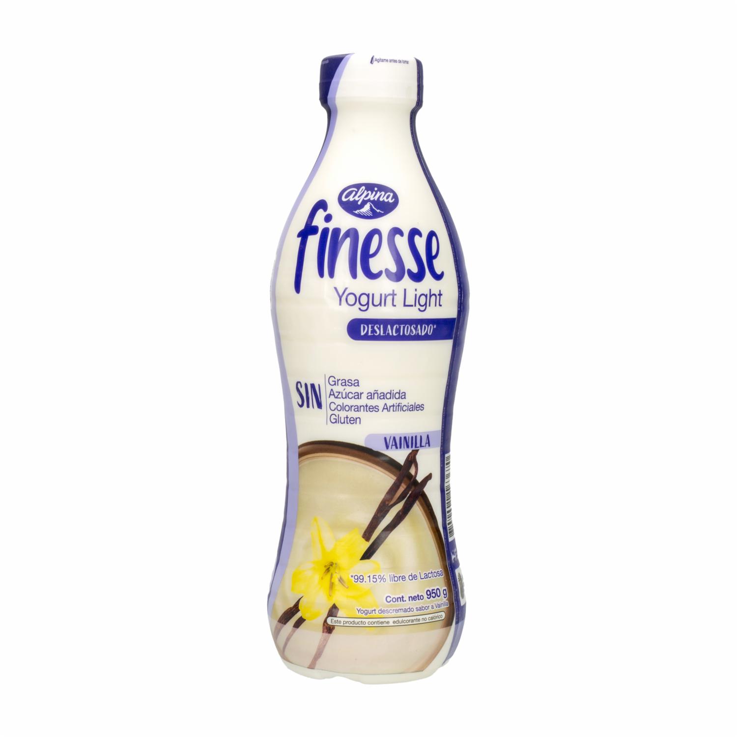 Yogurt Deslactosado Vainilla FINESSE 950 G