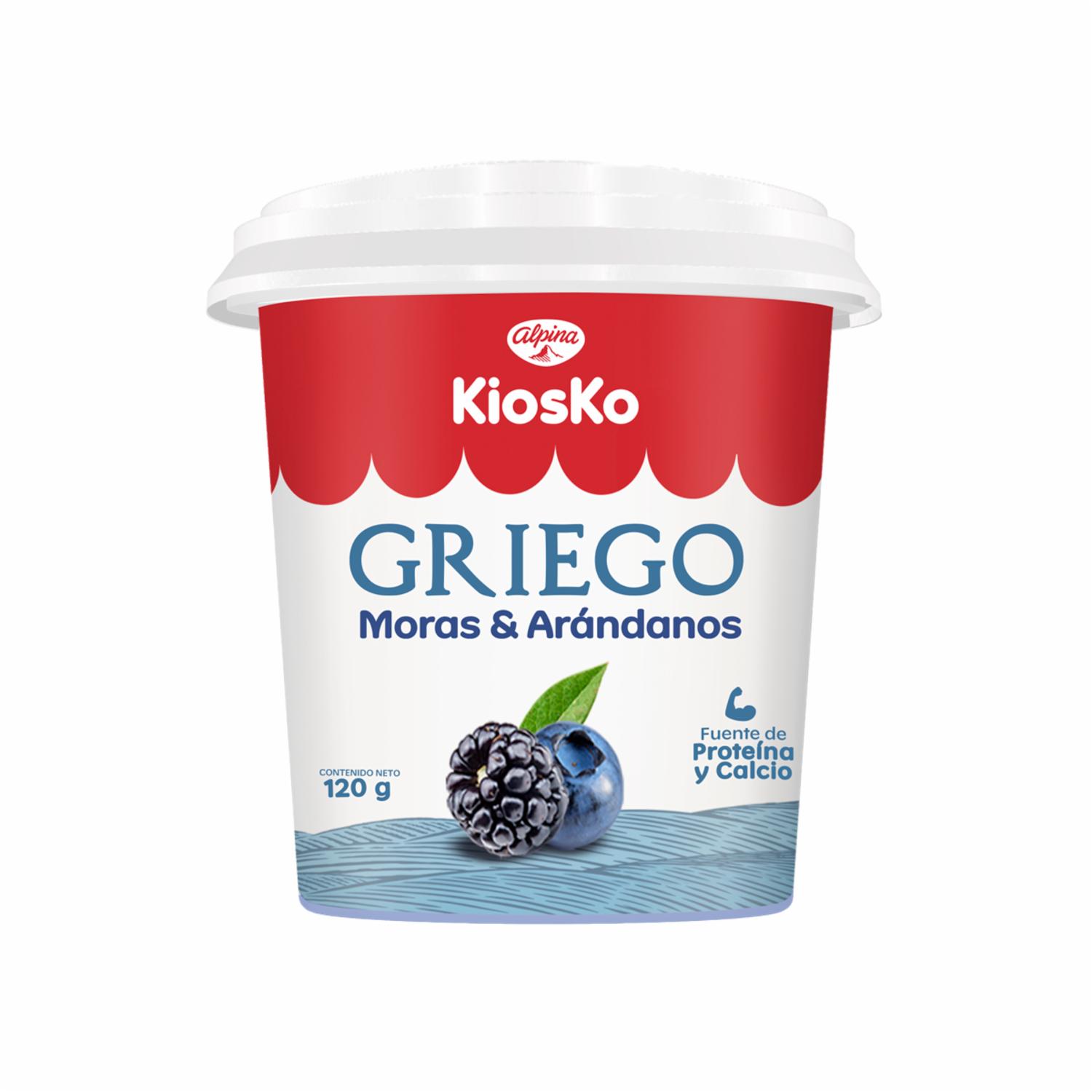 Yogurt Griego Mora y Arándanos KIOSKO 120 G