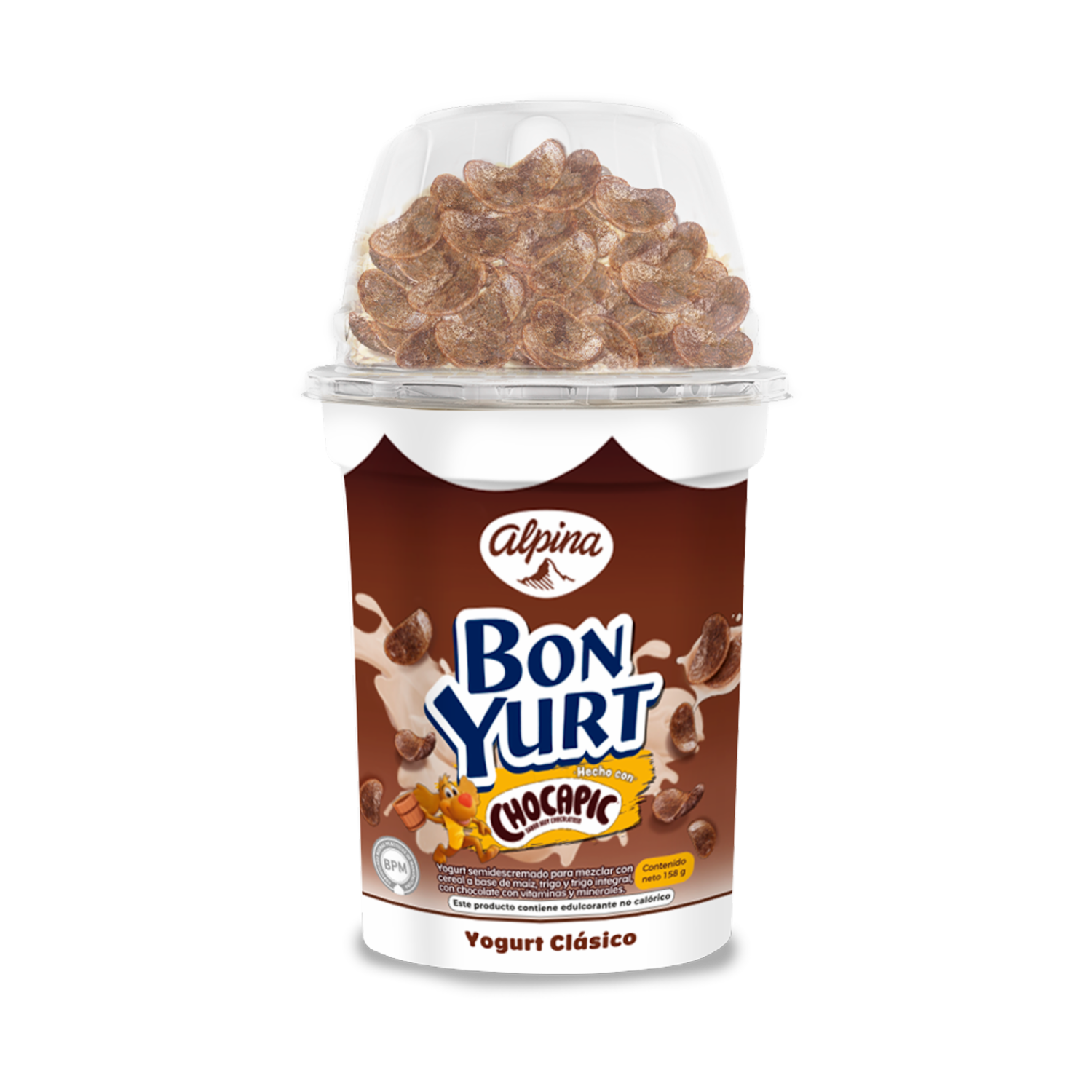 Bon Yurt Yogurt Semidescremado Con Chocapic ALPINA 158 G