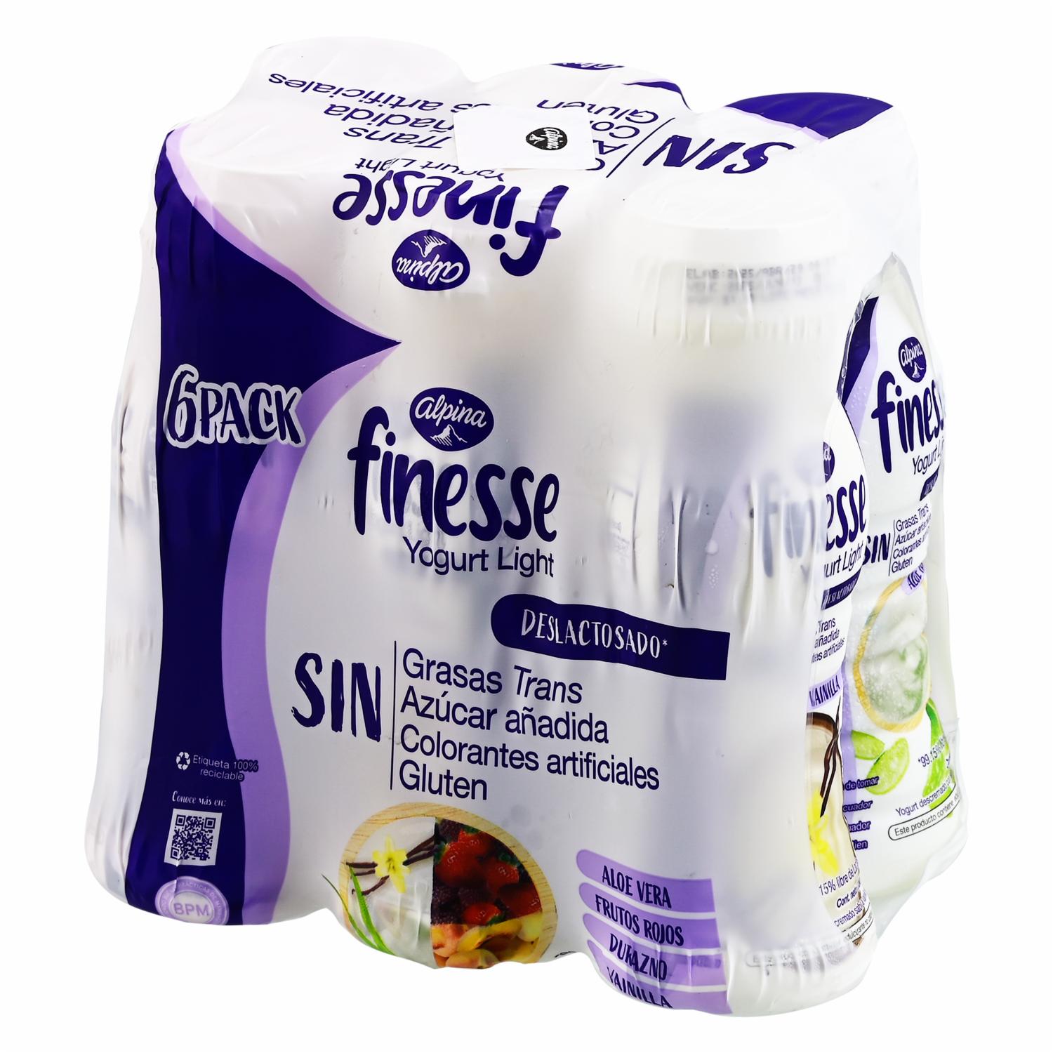 Yogurt Deslactosado Light Multisabor FINESSE 6X180  G