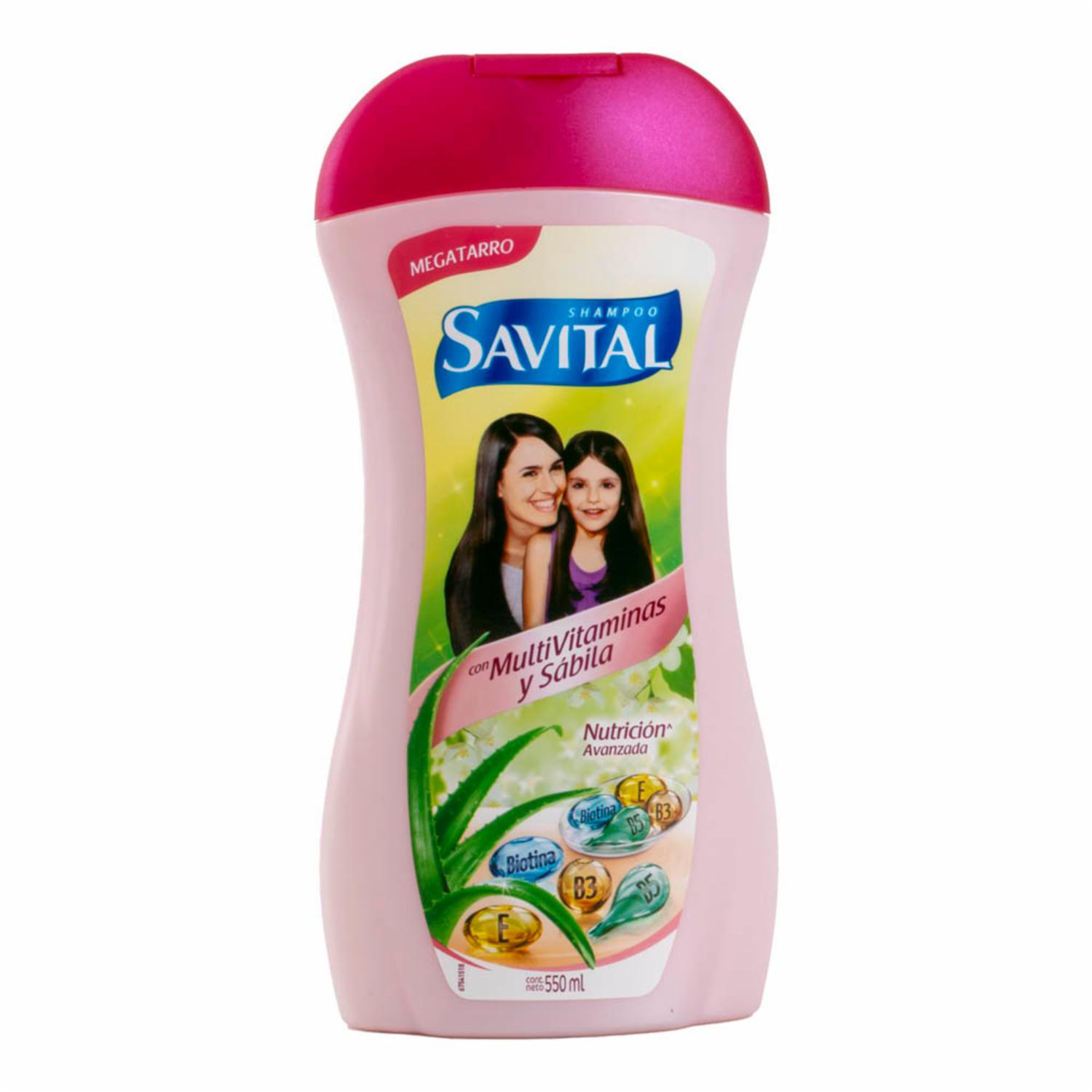 Shampoo De Cabello Con Multivitaminas SAVITAL 550 Ml