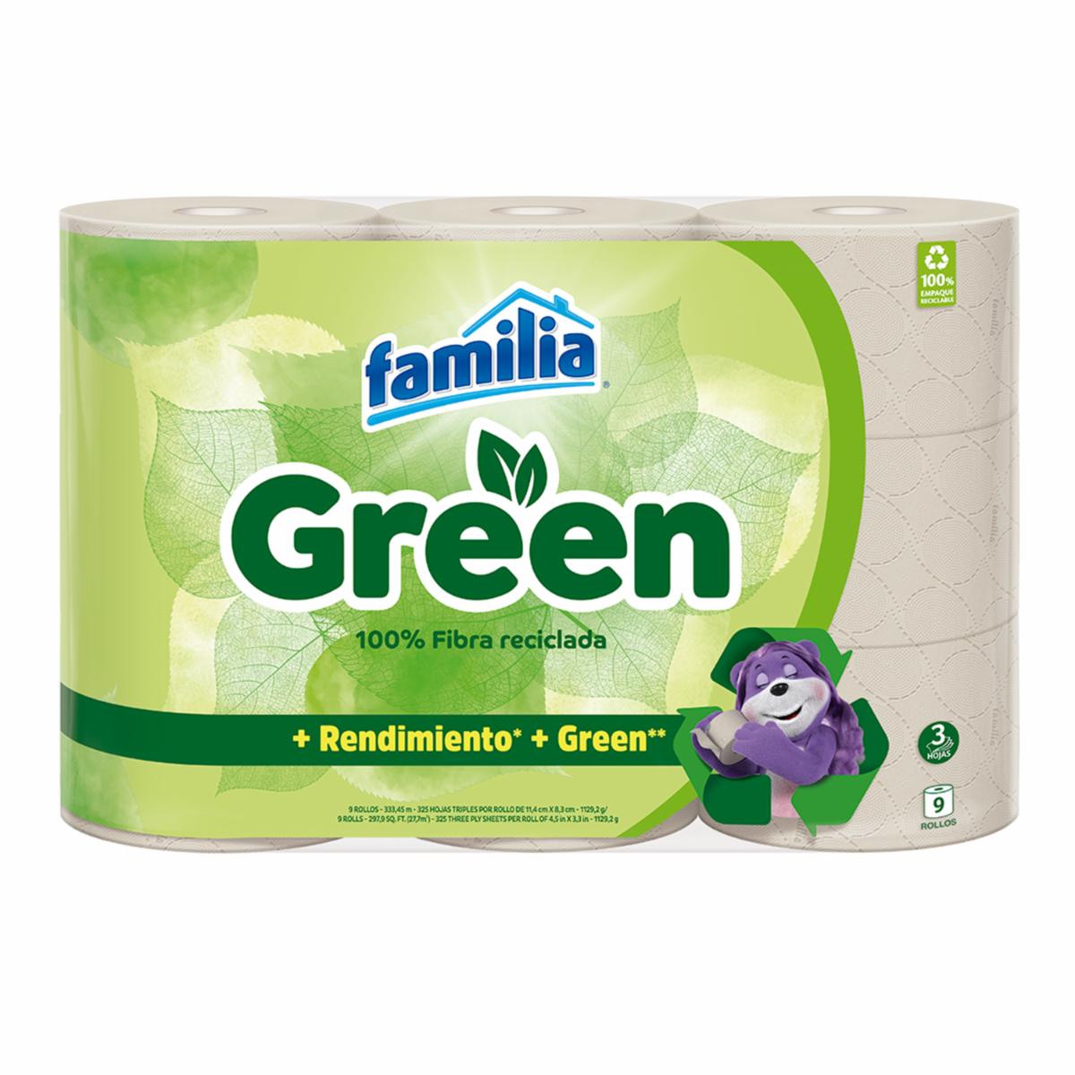 Papel Higiénico Green FAMILIA 9 Rollos
