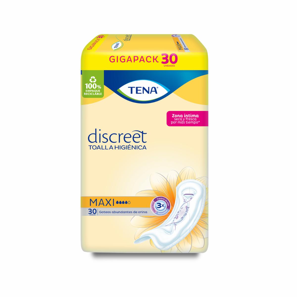 Toallas Sanitarias Maxi Mujer TENA X 30 Uds