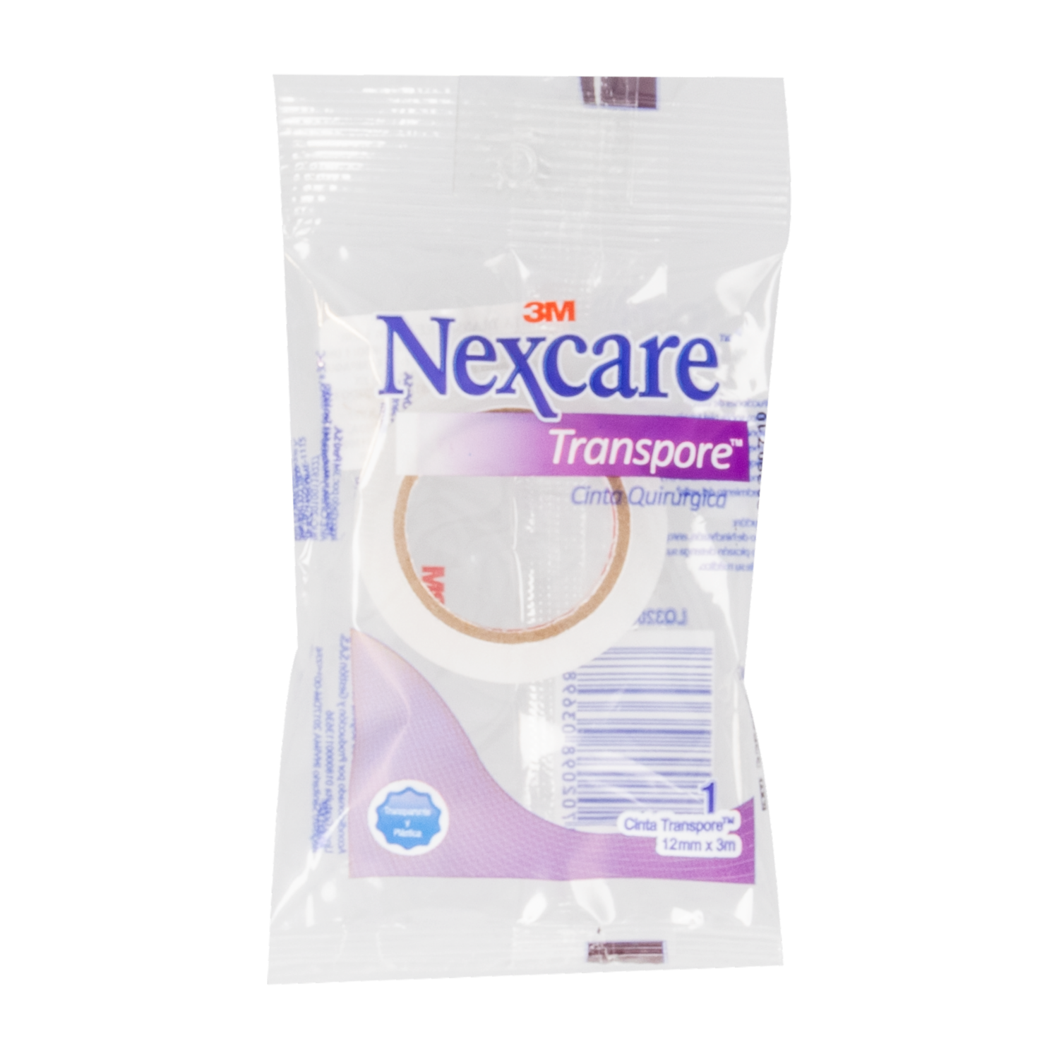 Cintra Transparente Transpore NEXCARE 12 mm X 3 Metros