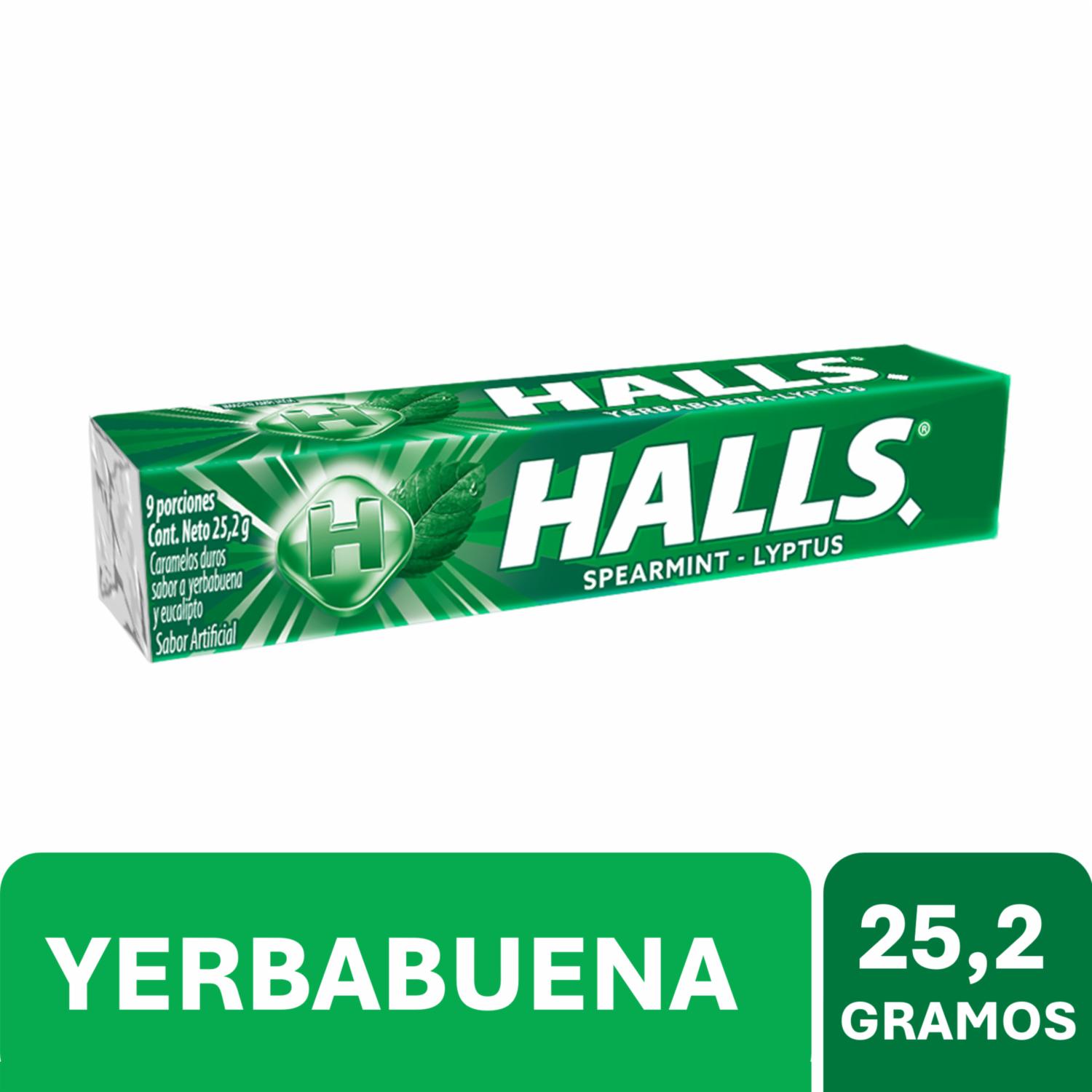 Caramelos Sabor A Yerbabuena HALLS 25.20 G