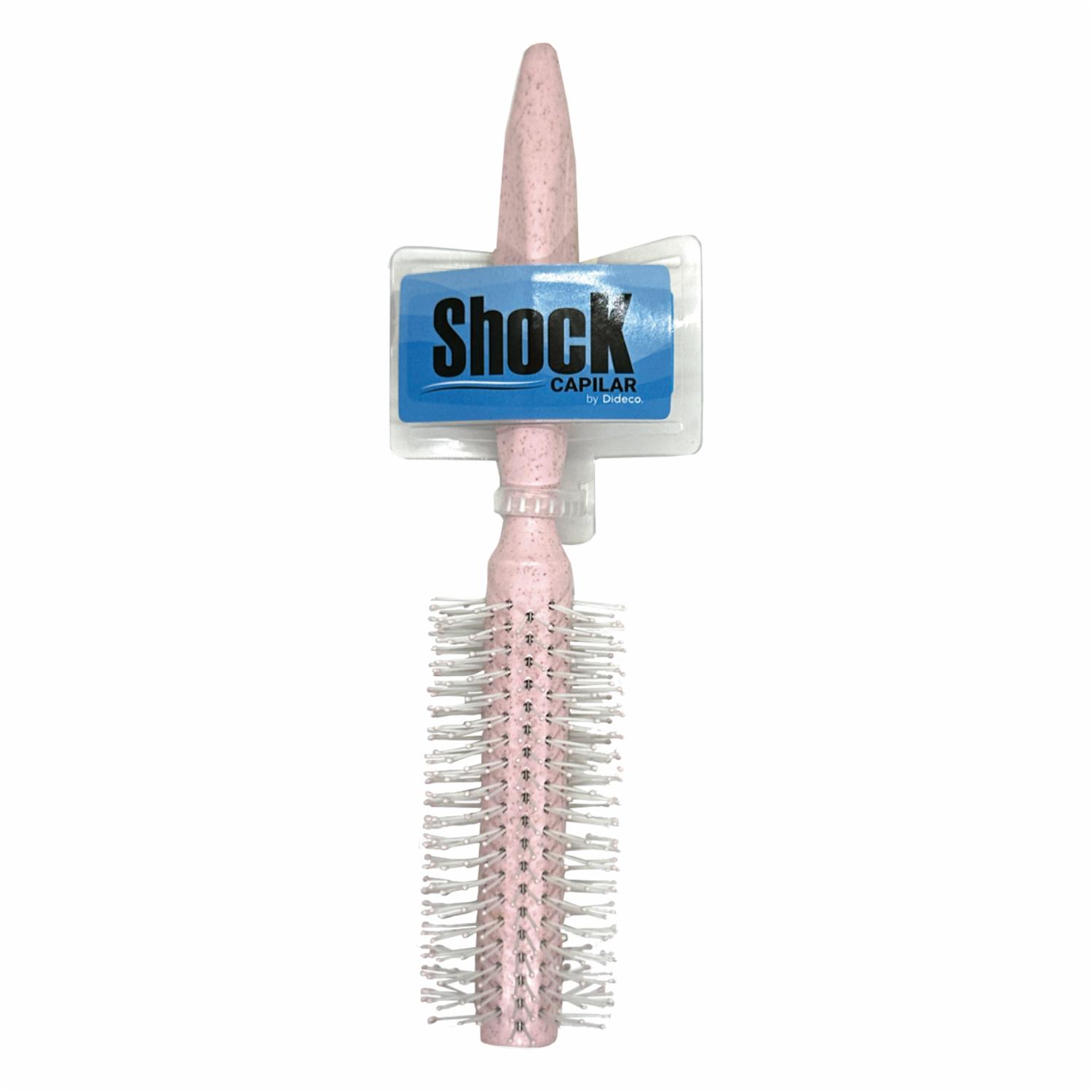 Cepillo De Cabello Plástico Redondo SHOCK Unidad
