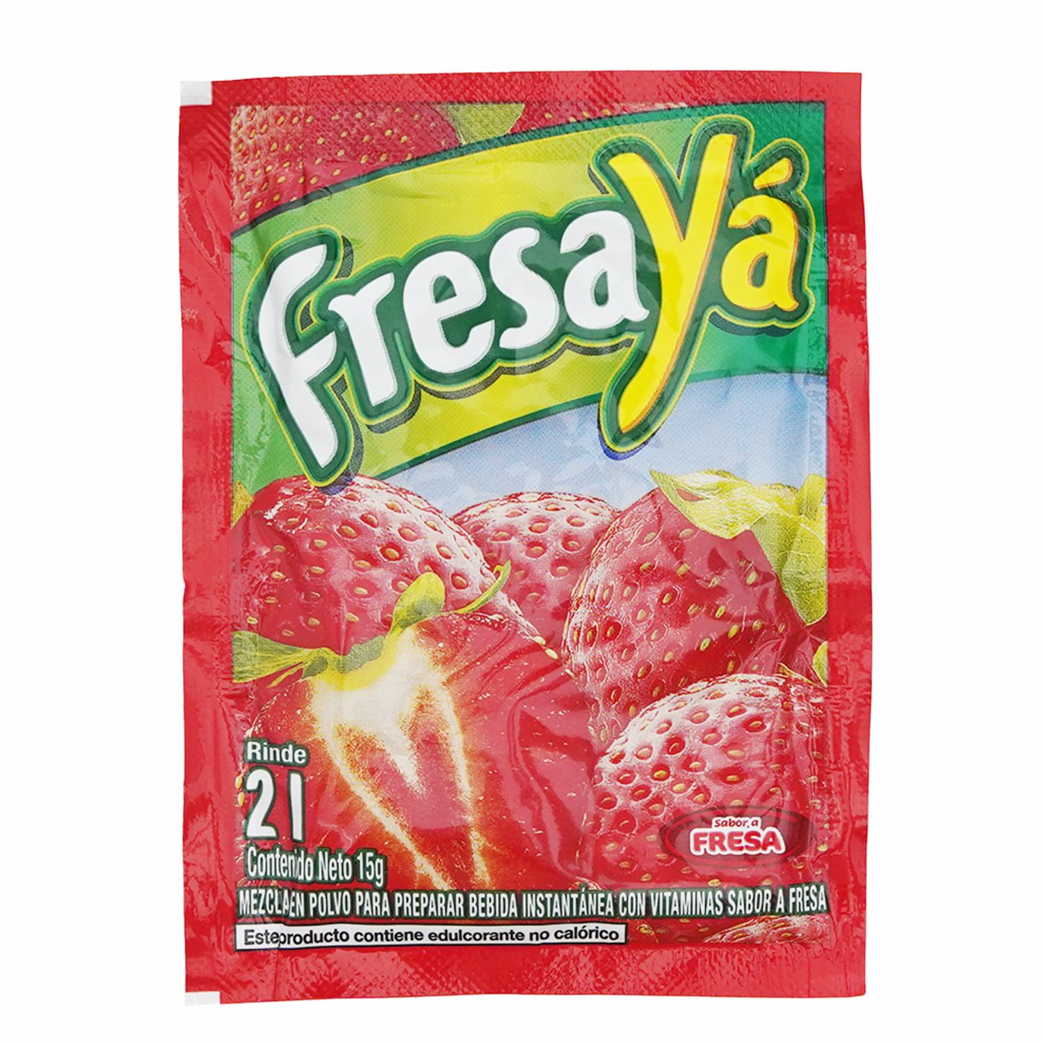 Jugo En Polvo Sabor A Fresa YA 15 g