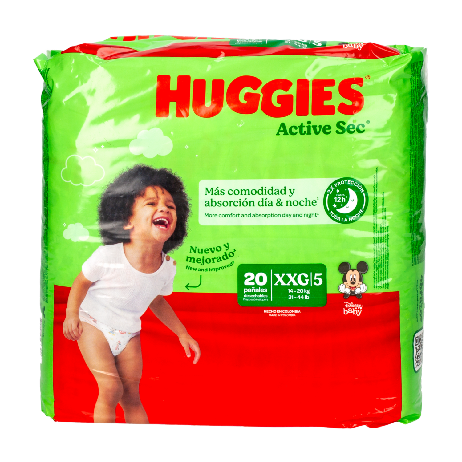 Pañales Desechables Active Sec XXG HUGGIES X 20 Uds
