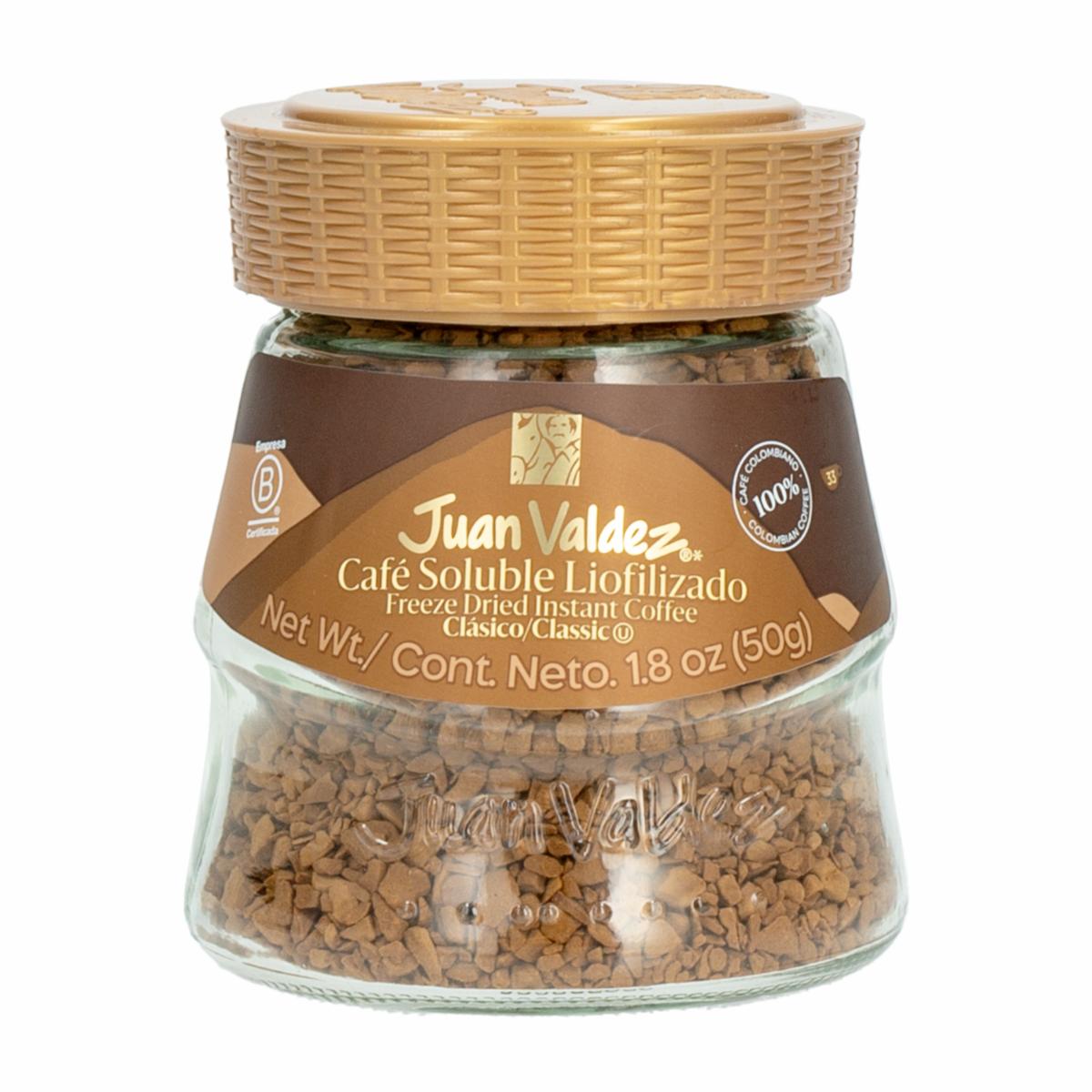 Café Instantáneo Liofilizado JUAN VALDEZ 50 G