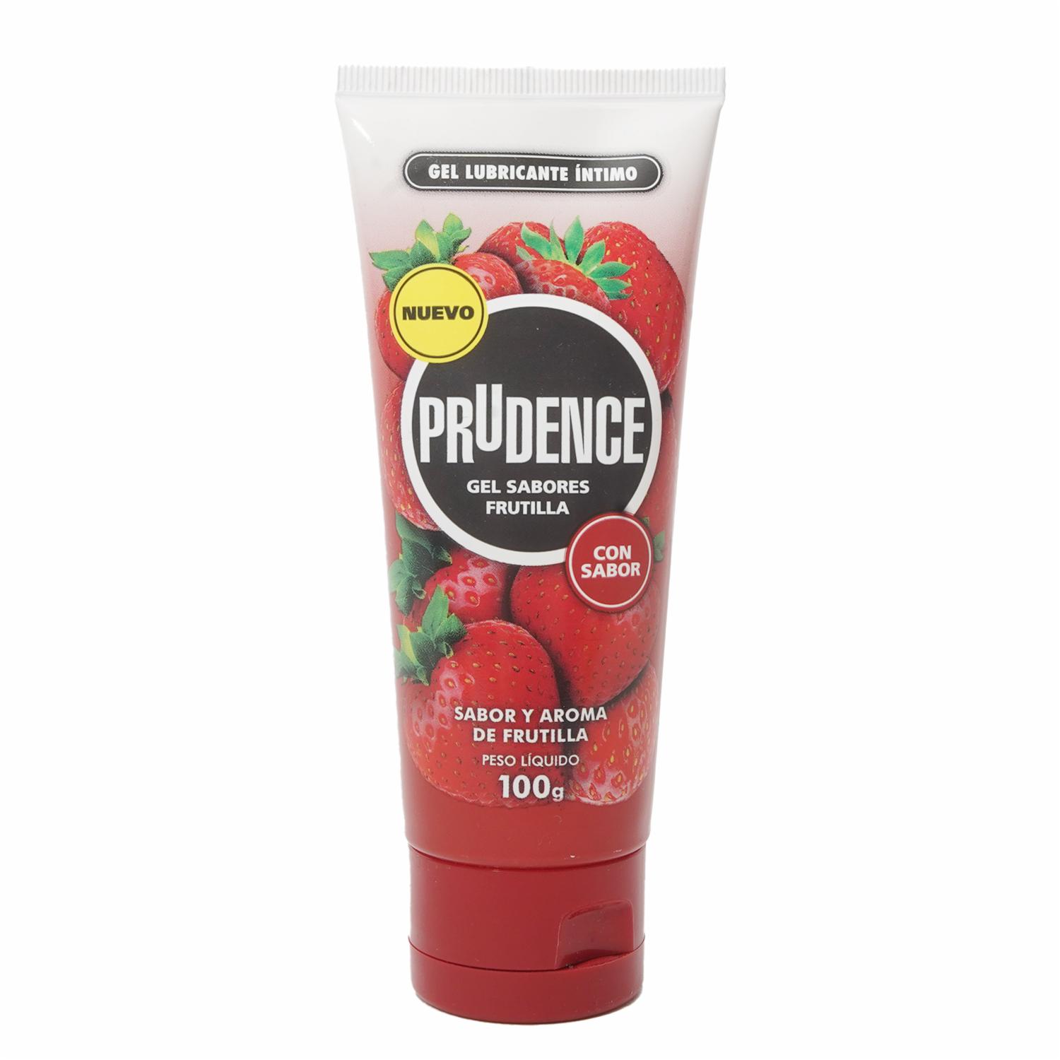 Gel Lubricante Íntimo Sabor Y Aroma De Frutilla PRUDENCE 100 G