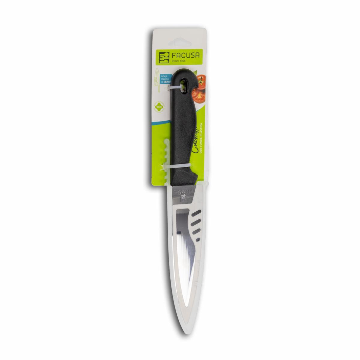 Cuchillo De Cocina Mango Plástico Negro Cocinero FACUSA Unidad