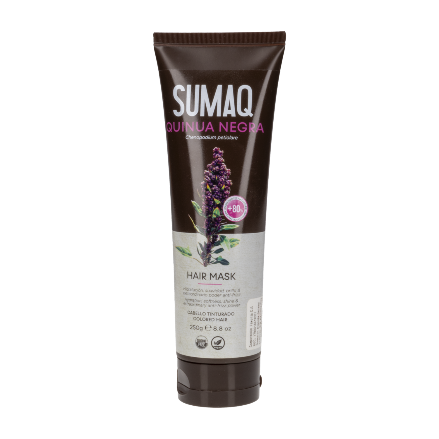 Mascara Capilar De Quinua Negra Para Cabello Tinturado SUMAQ 250 G