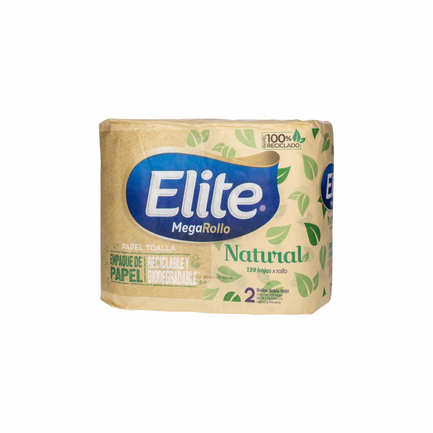 Toalla De Papel Desechable Biodegradable ELITE 2 X 25 M