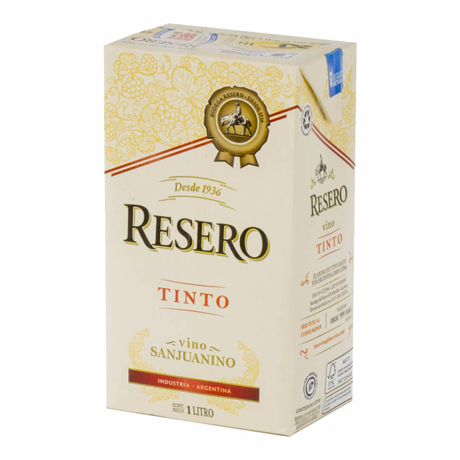 Vino Tinto Tetrapak RESERO 1000 Ml