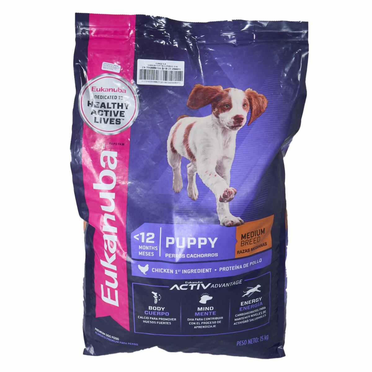 Alimento Para Perros Razas Medianas Sabor A Pollo EUKANUBA 15 Kg