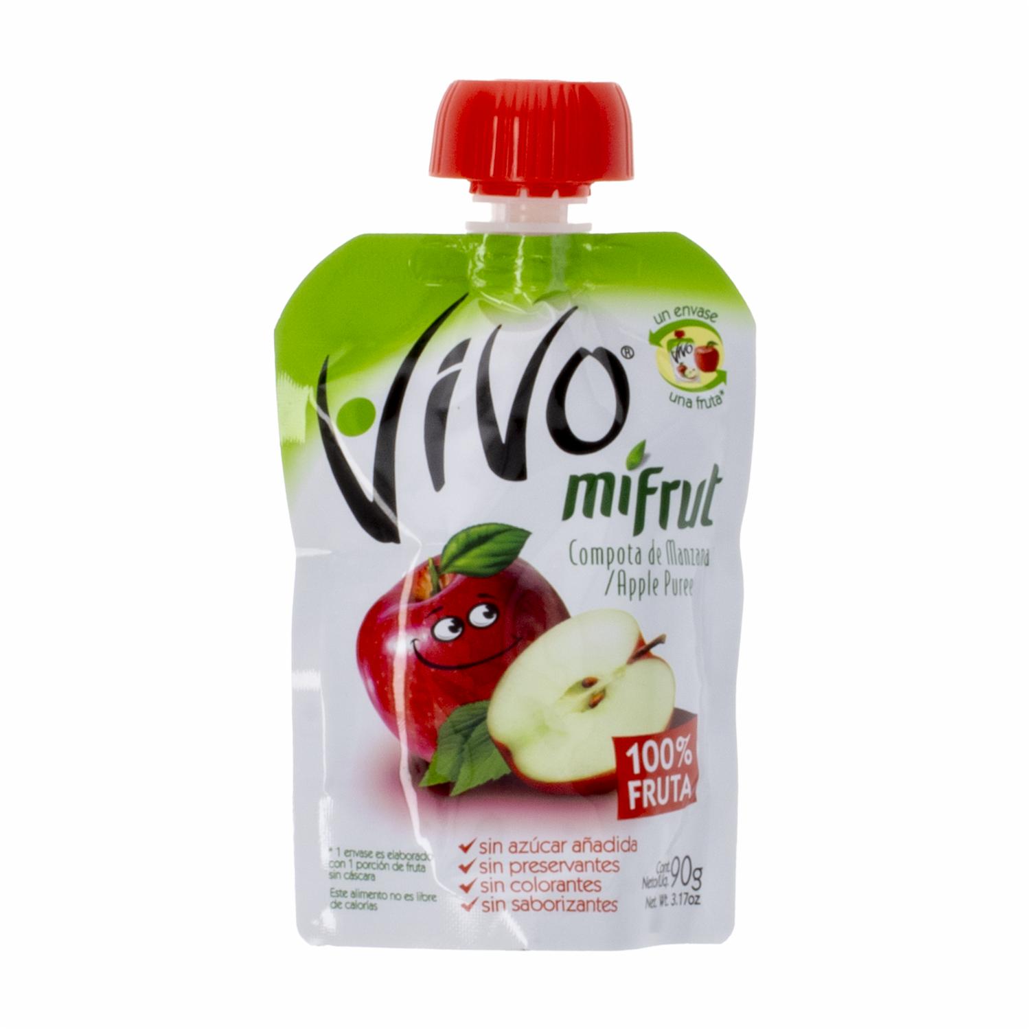 Compota Mifrut Natural Manzana VIVO 90 G